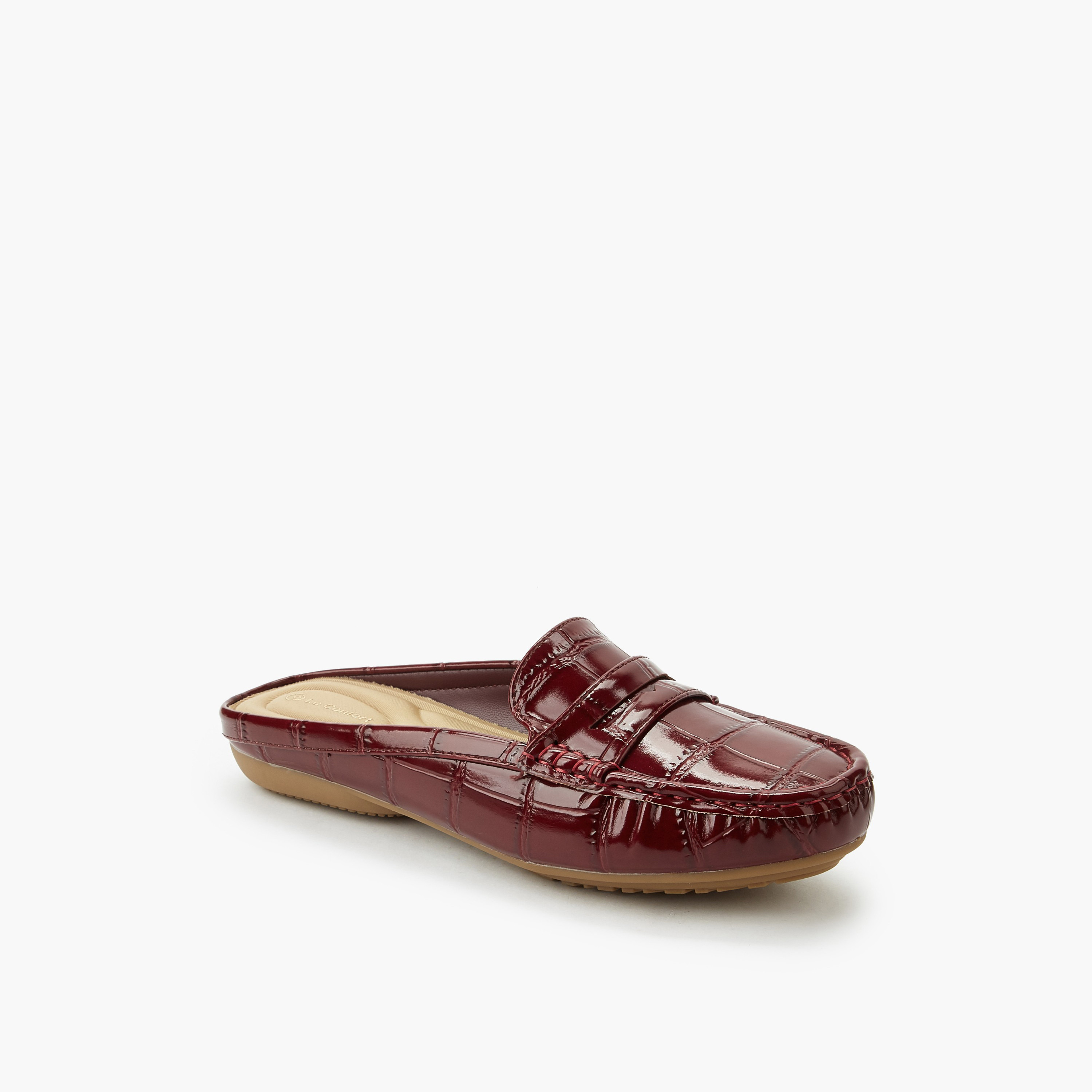 Le Confort Women Textured Mules-women-shoes-flats-mules-image-2