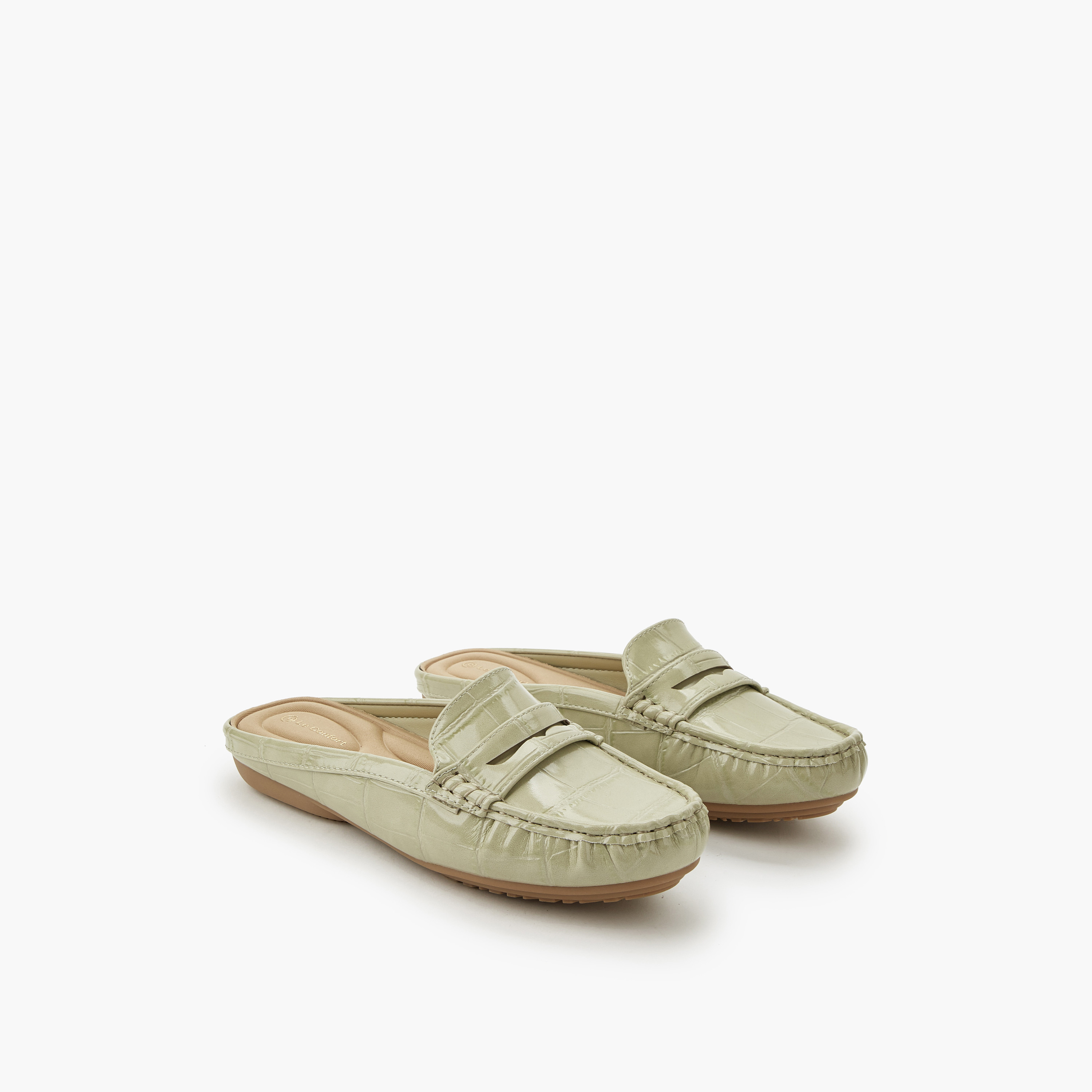 حذاء ميول بارز الملمس للنساء من لو كونفورت-women-shoes-flats-mules-image-1