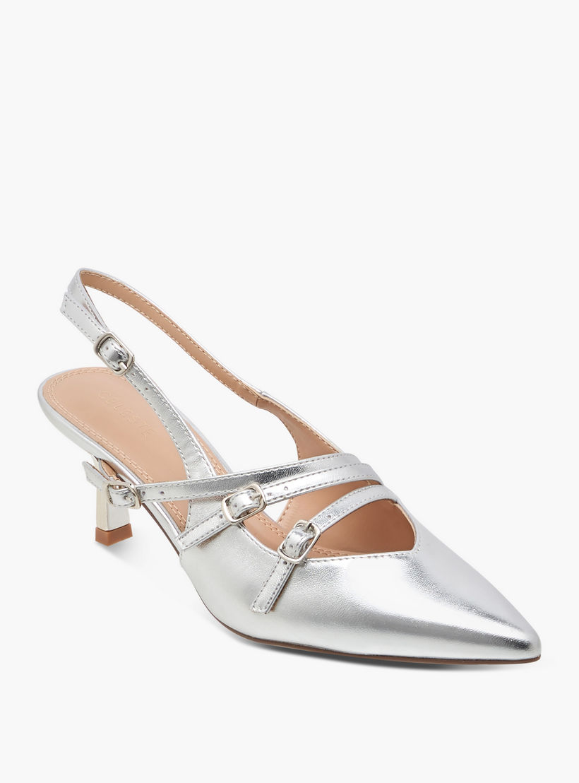 حذاء بمقدمة مدببة وكعب صغير وإبزيم إغلاق بدبوس للنساء من سيليست-women-shoes-heels-image-2