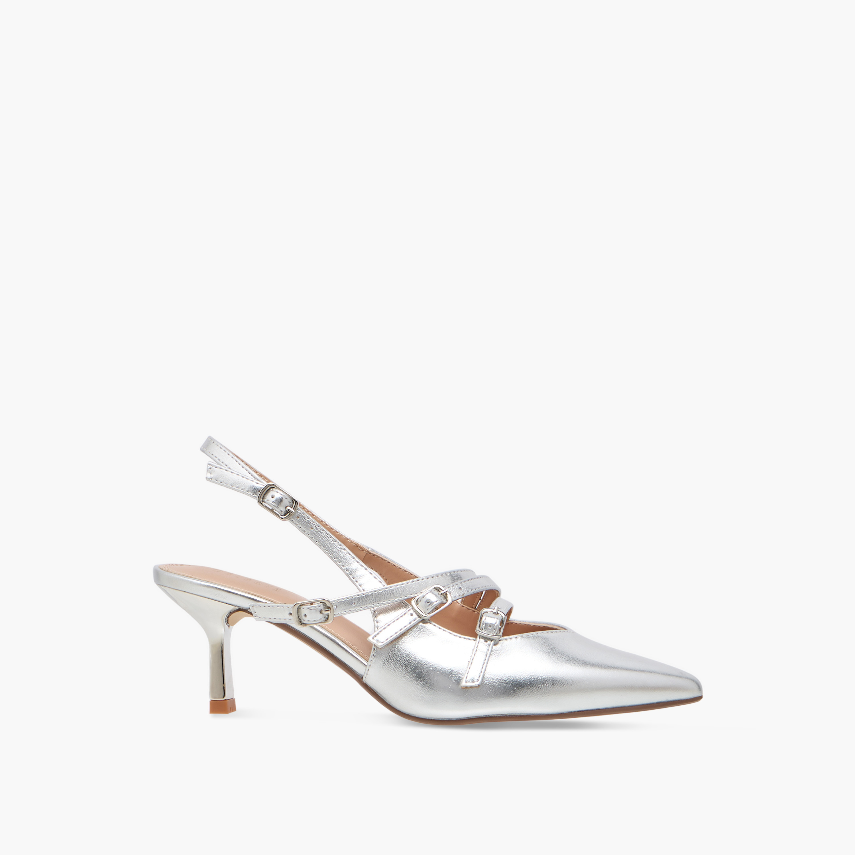حذاء بمقدمة مدببة وكعب صغير وإبزيم إغلاق بدبوس للنساء من سيليست-women-shoes-heels-image-3