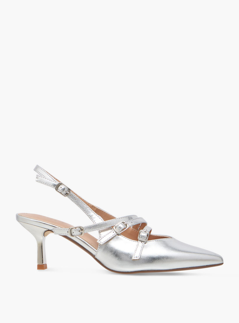 حذاء بمقدمة مدببة وكعب صغير وإبزيم إغلاق بدبوس للنساء من سيليست-women-shoes-heels-image-3