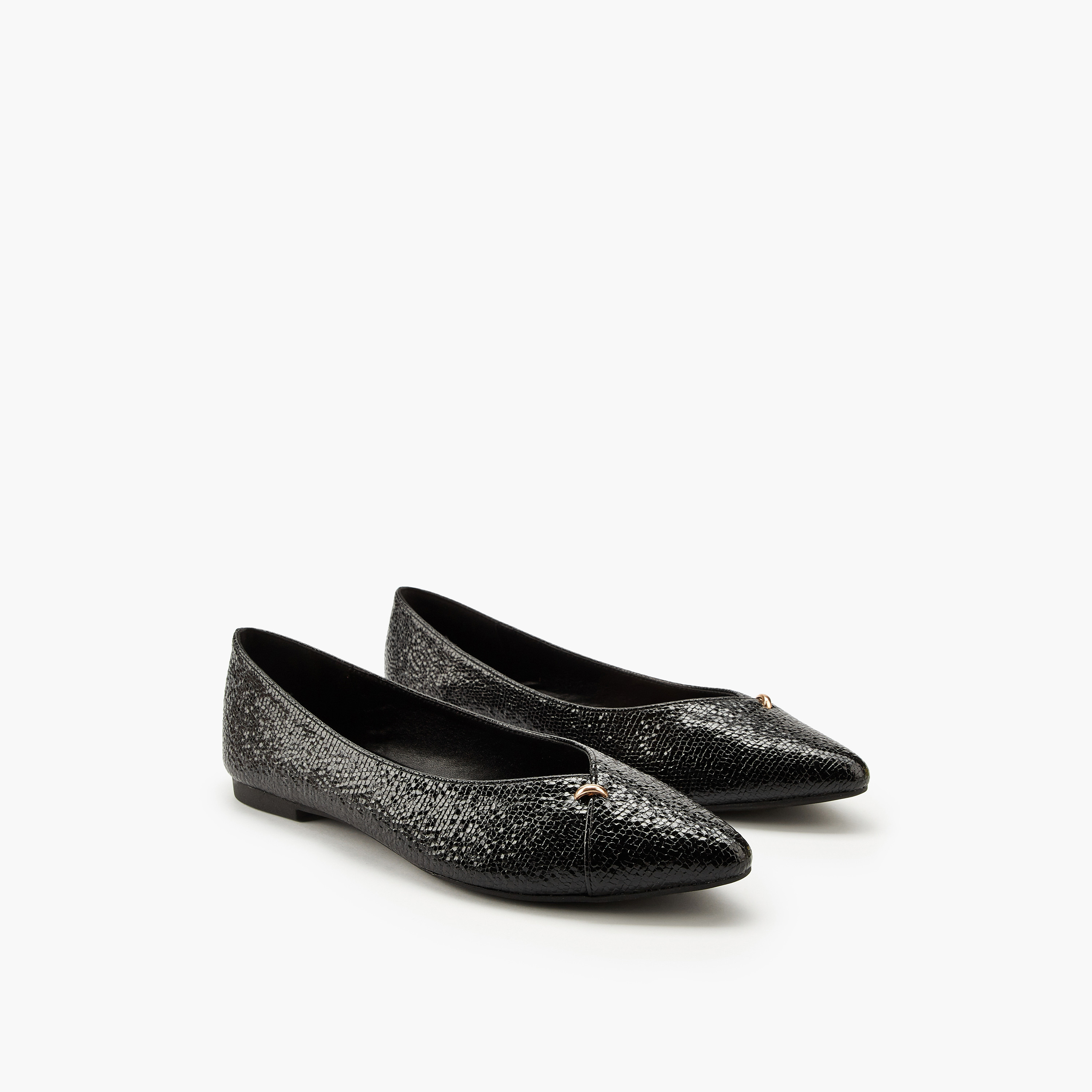 Flora Bella Textured Slip-On Ballerina Shoes-women-shoes-ballerinas-image-1