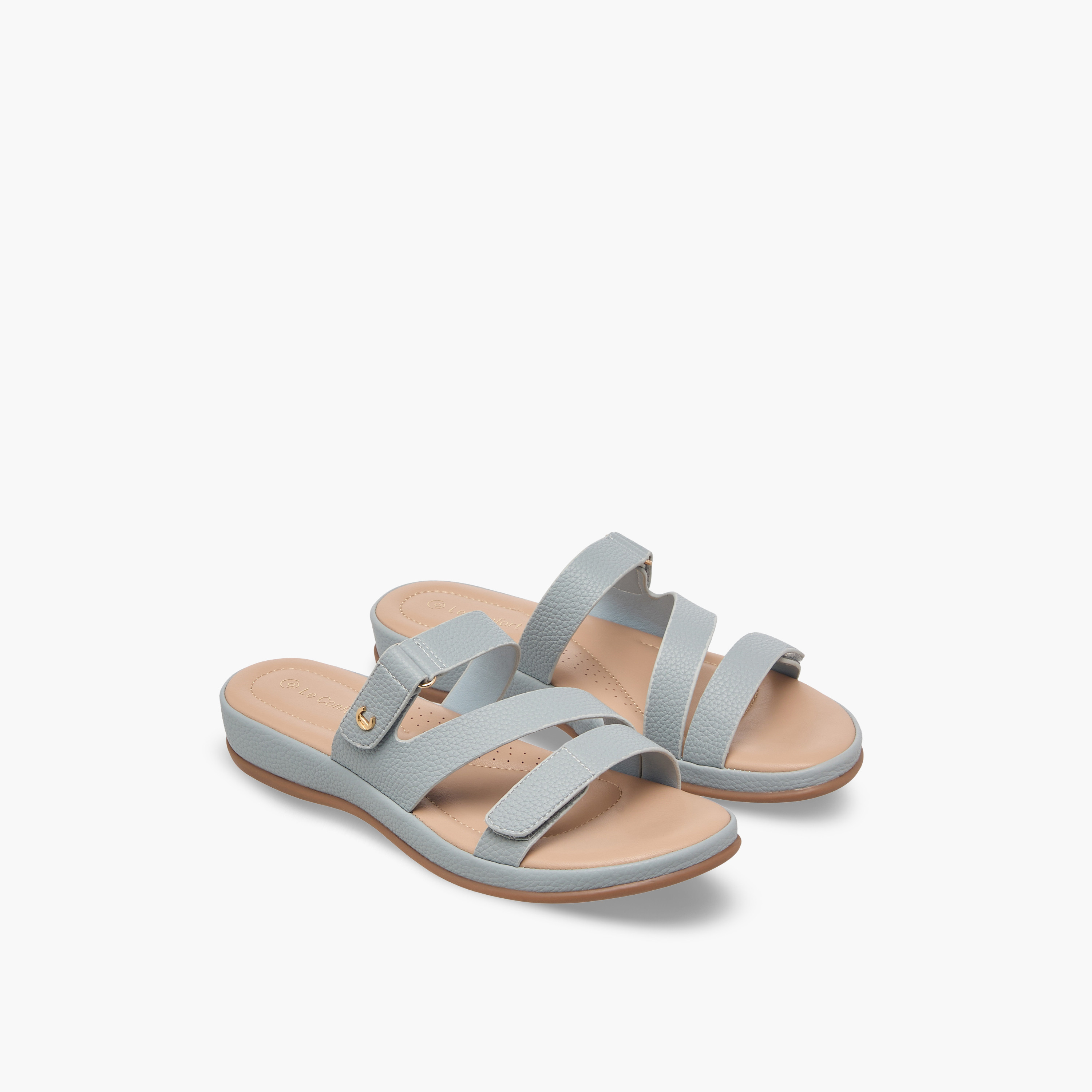 Le Confort Women Textured Comfort Sandals-women-shoes-flats-sandals-image-1