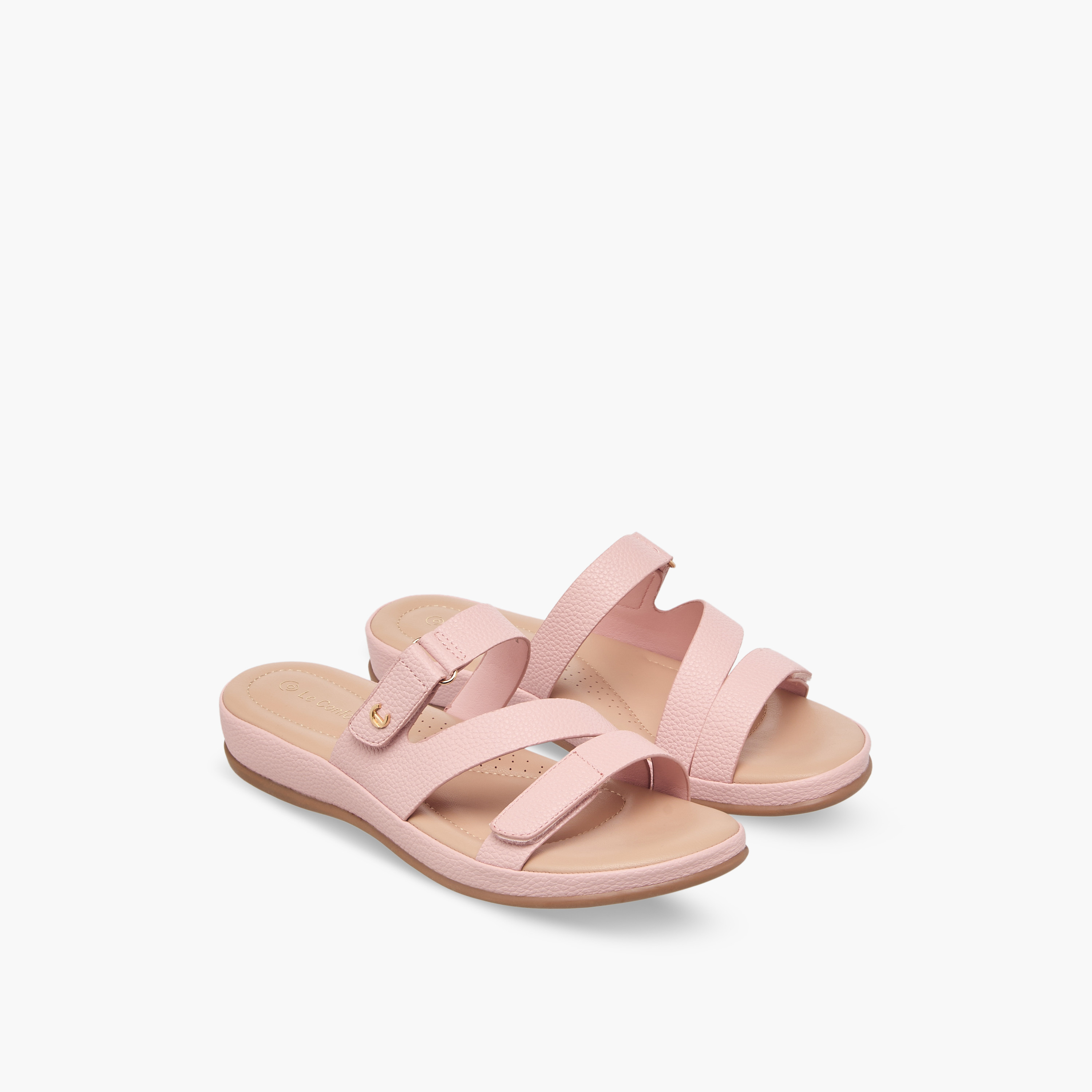 Le Confort Women Textured Comfort Sandals-women-shoes-flats-sandals-image-1