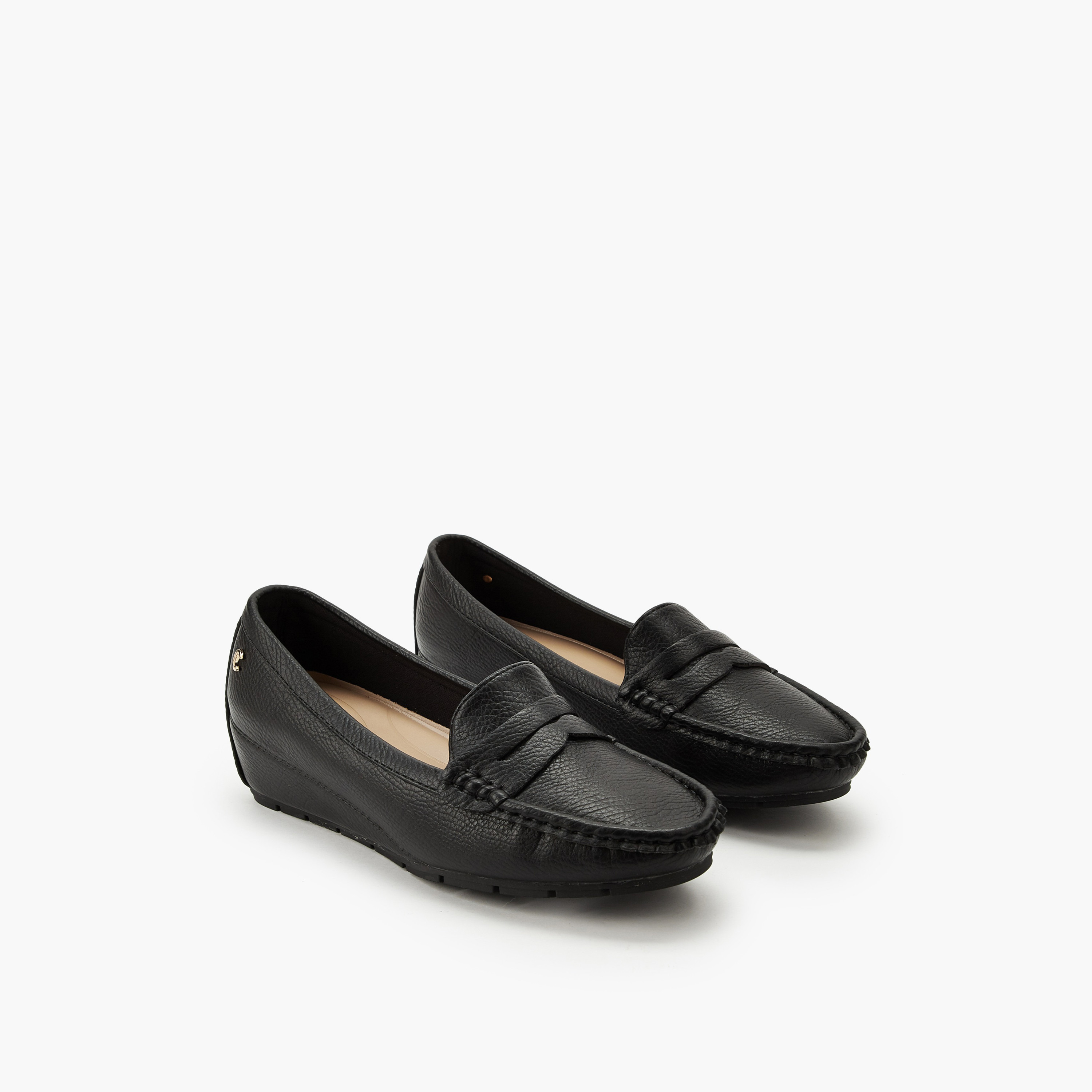حذاء سهل الارتداء بكعب ويدج للنساء من لو كونفورت-women-shoes-loafersandmoccasins-image-1