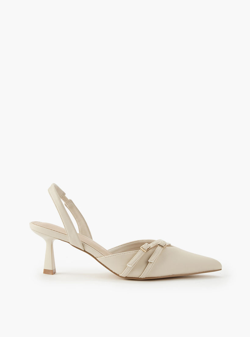 حذاء بحزام خلفي وإبزيم للنساء من فلورا بيلا-women-shoes-heels-image-2