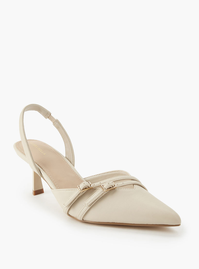 حذاء بحزام خلفي وإبزيم للنساء من فلورا بيلا-women-shoes-heels-image-3