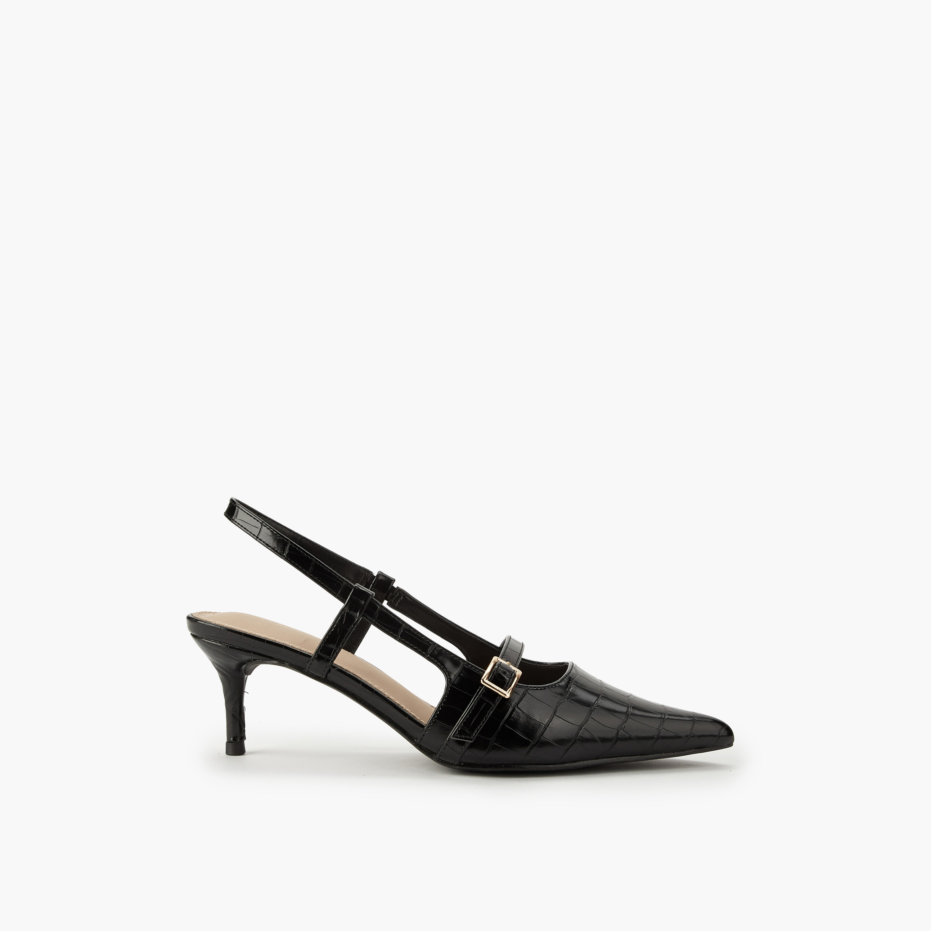حذاء بحزام خلفي وإبزيم للنساء من فلورا بيلا-women-shoes-heels-image-2