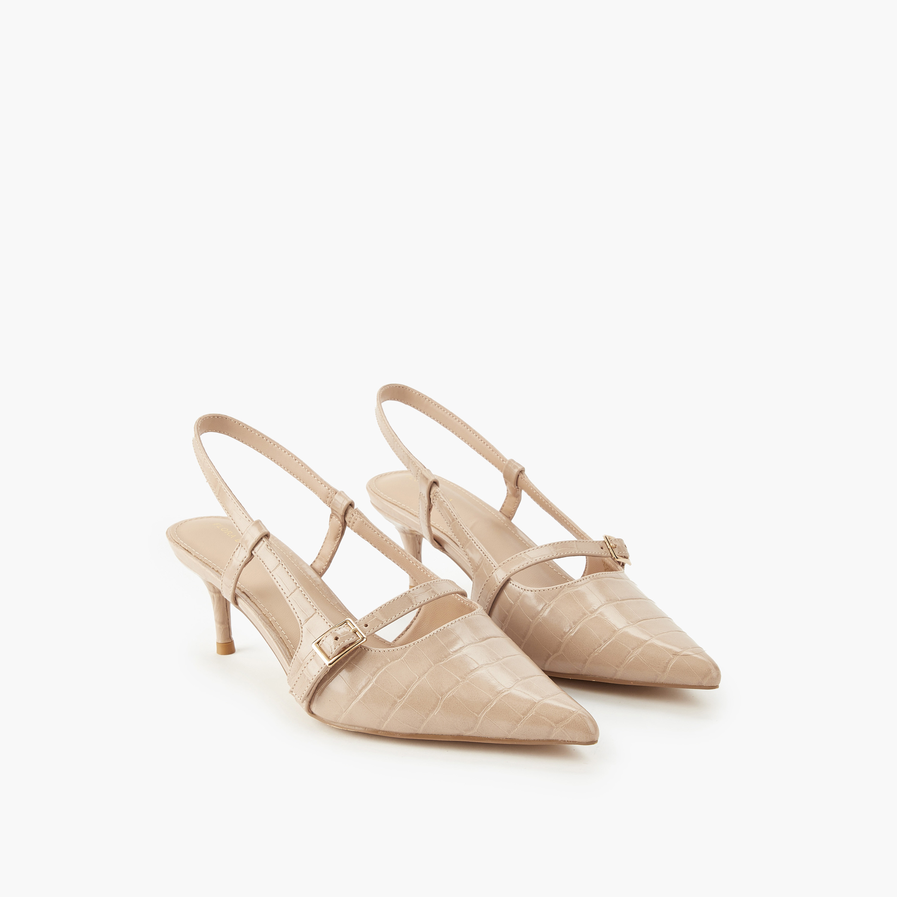 حذاء بحزام خلفي وإبزيم للنساء من فلورا بيلا-women-shoes-heels-image-1