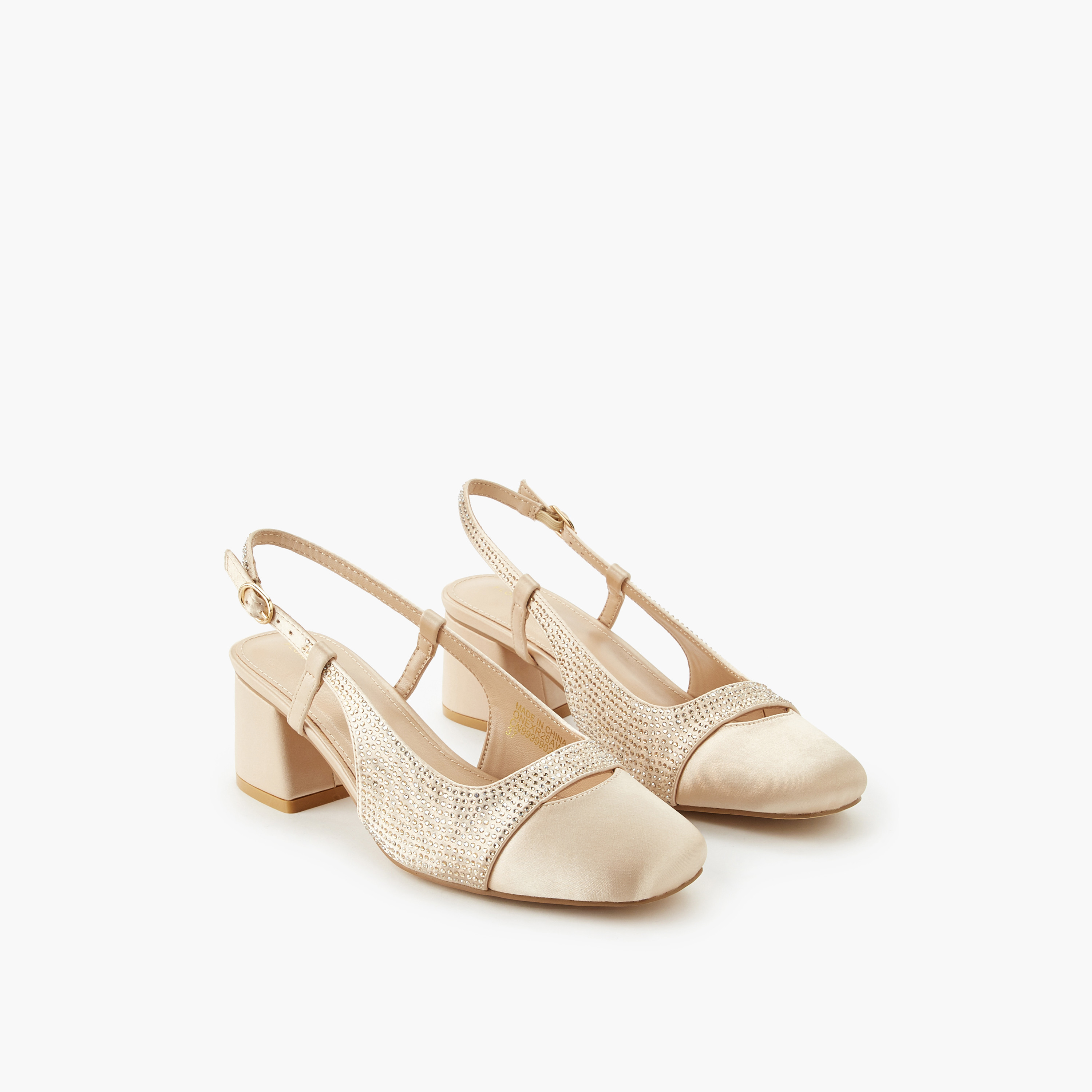 حذاء مزين بكعب سميك للنساء من فلورا بيلا-women-shoes-heels-image-1