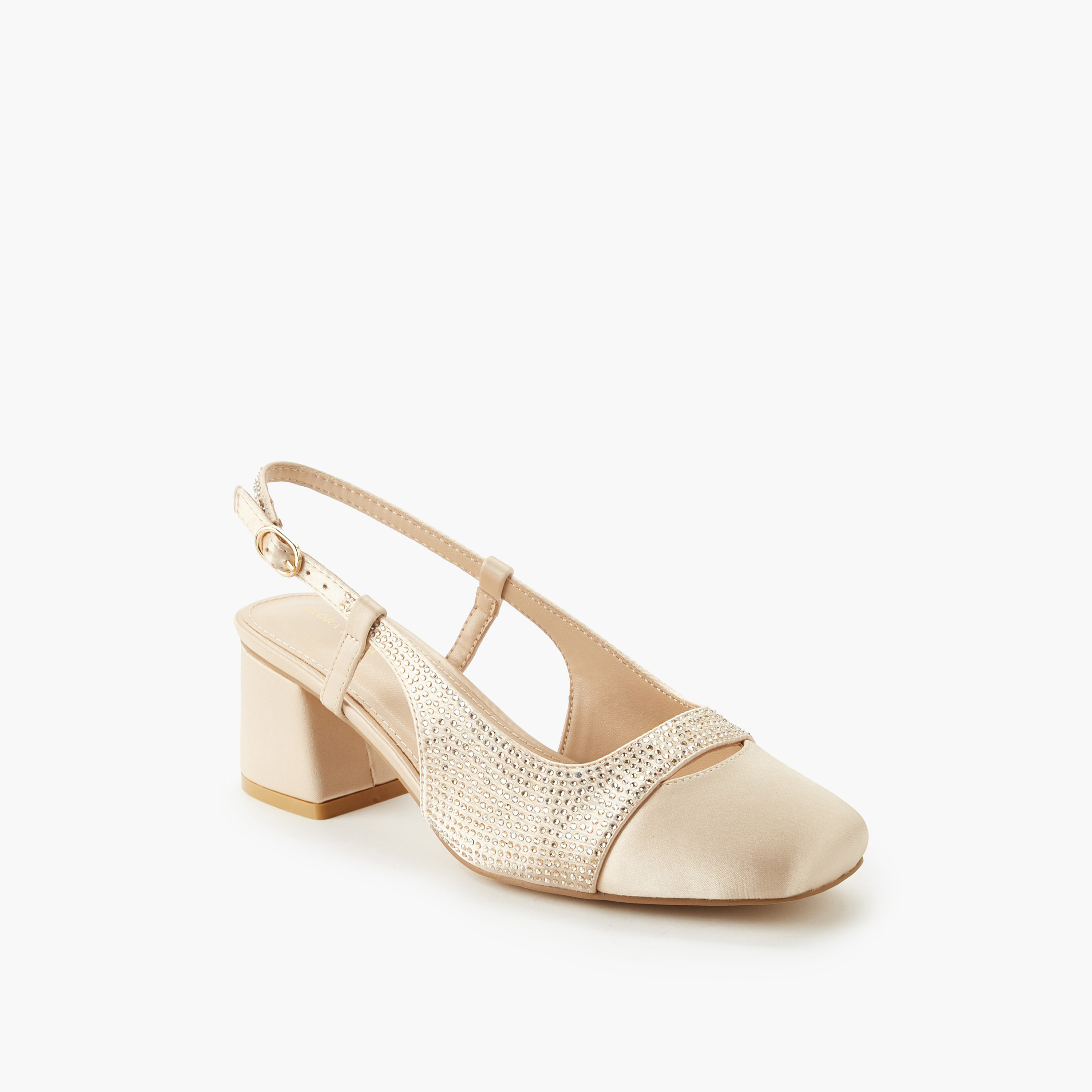 حذاء مزين بكعب سميك للنساء من فلورا بيلا-women-shoes-heels-image-2