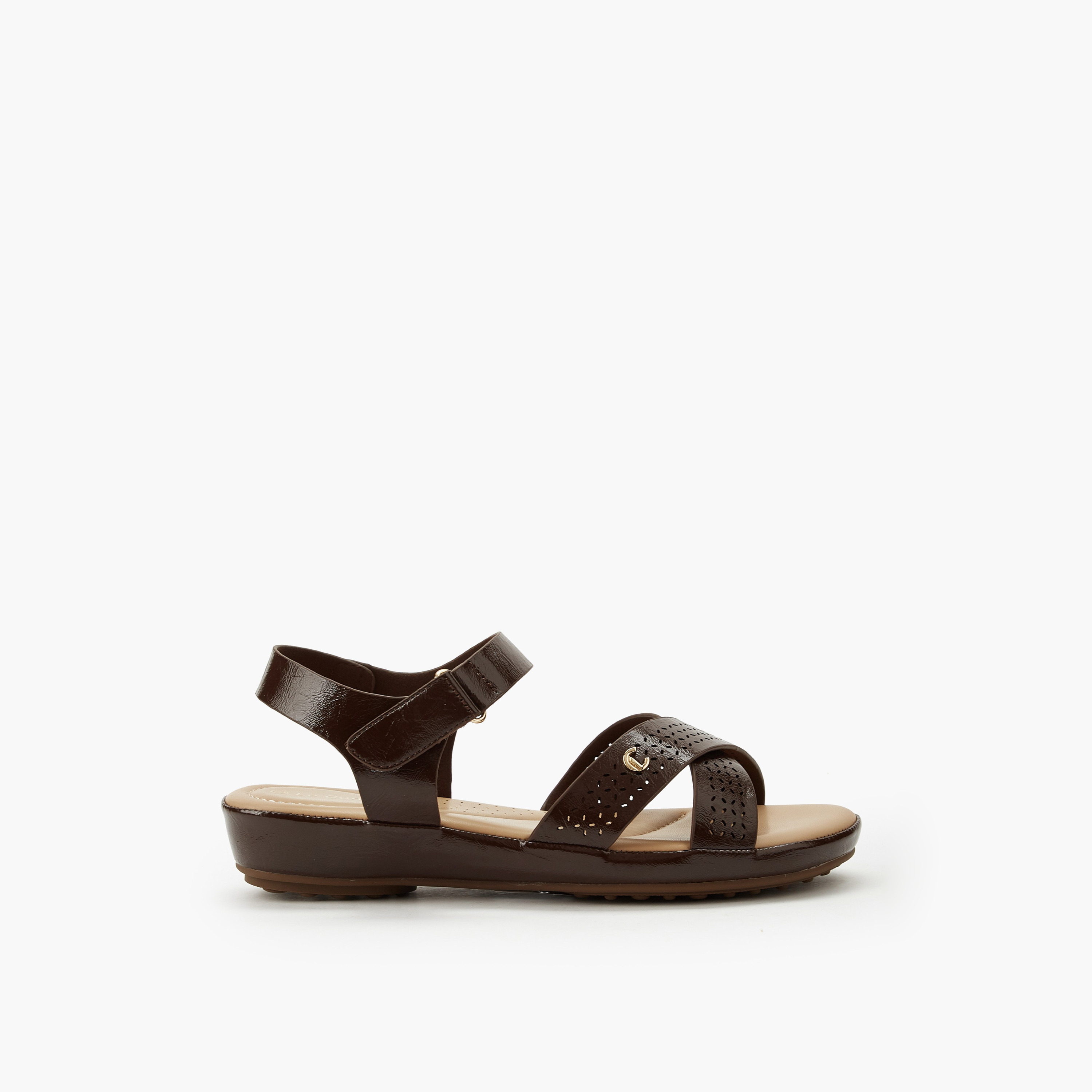 صندل بشريط إغلاق لاصق للنساء من لو كونفورت-women-shoes-sandals-flats-image-3
