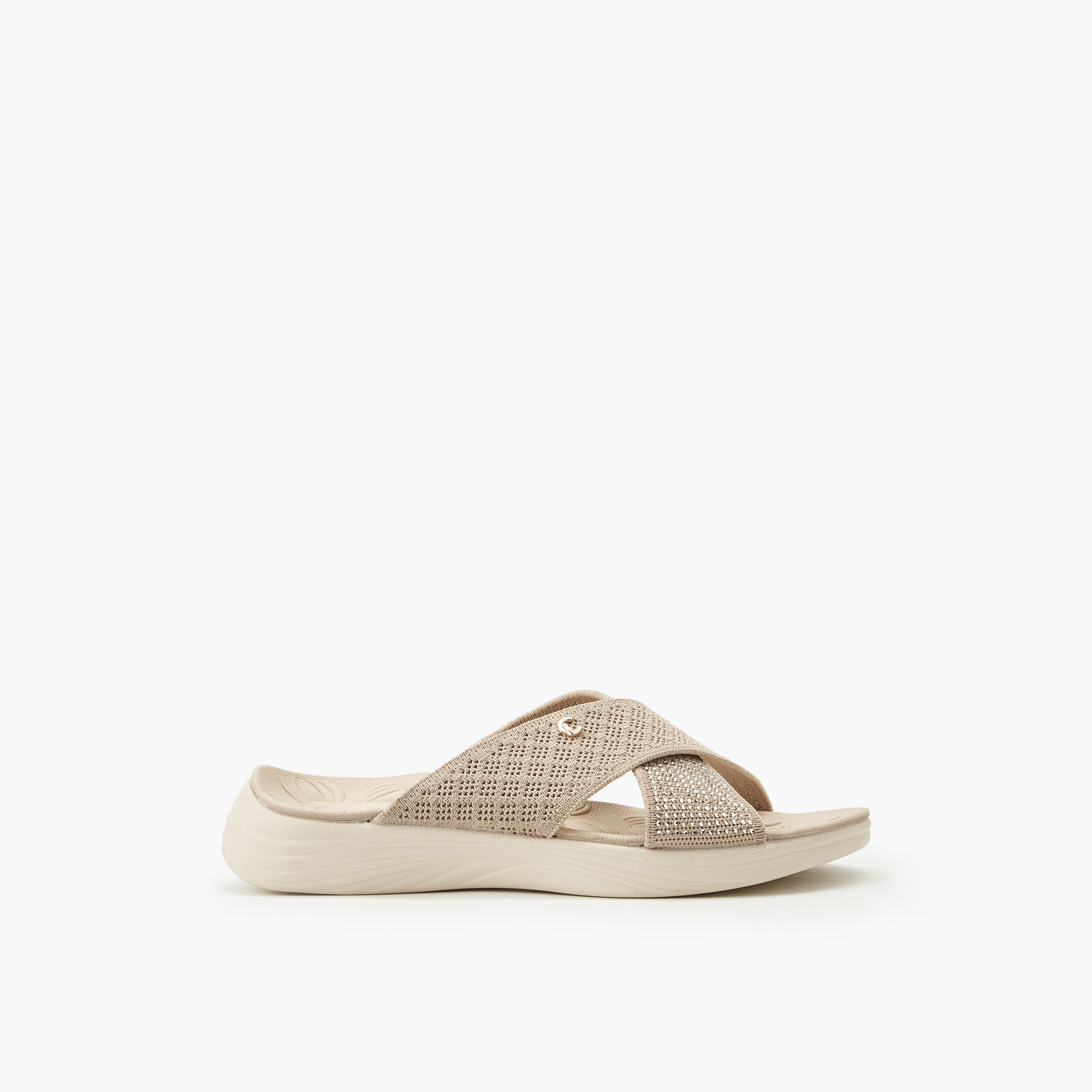 صندل سهل الارتداء بزينة لامعة للنساء من لو كونفورت-women-shoes-sandals-flats-image-3