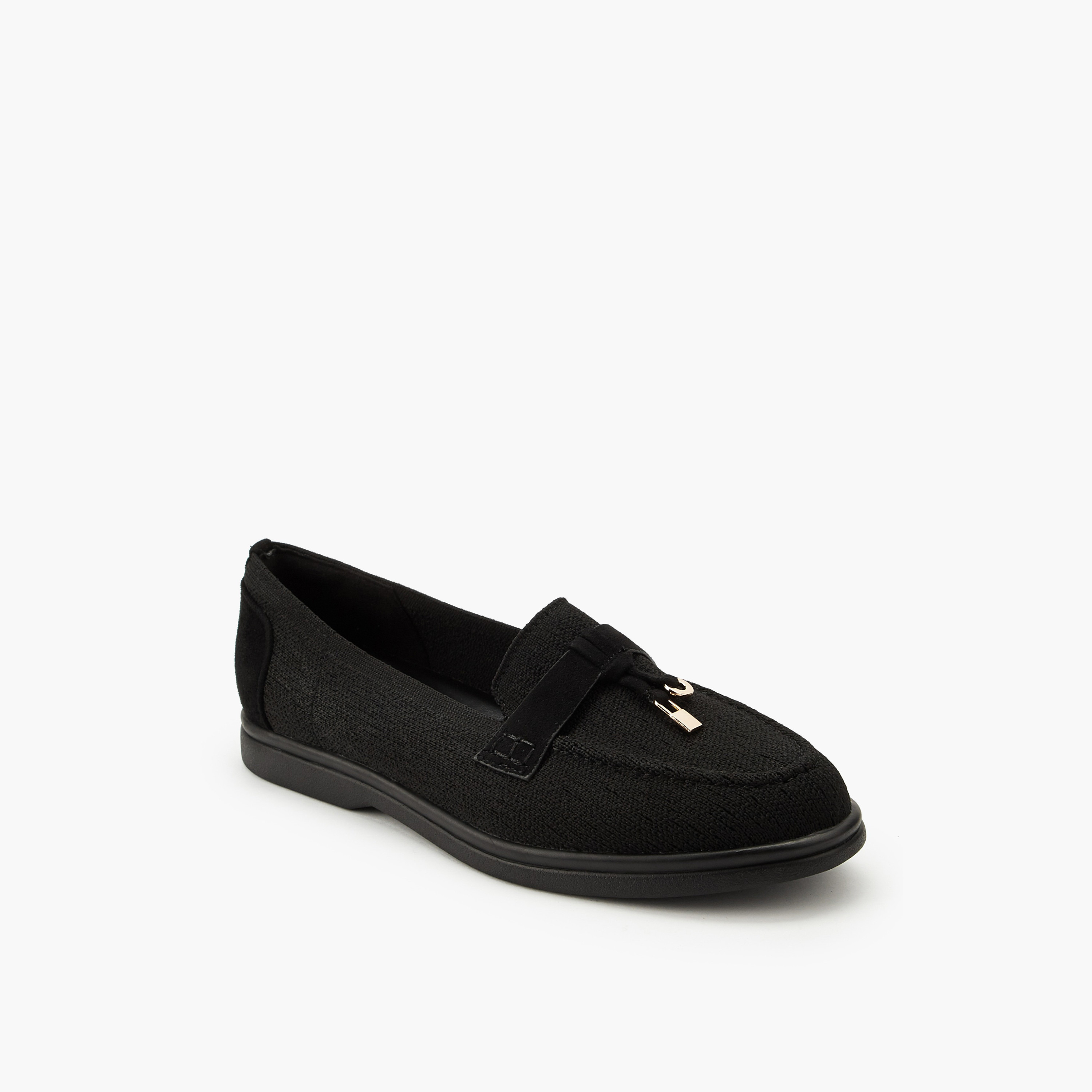 حذاء سهل الارتداء بزينة معدنية للنساء من لو كونفورت-women-shoes-loafersandmoccasins-image-2