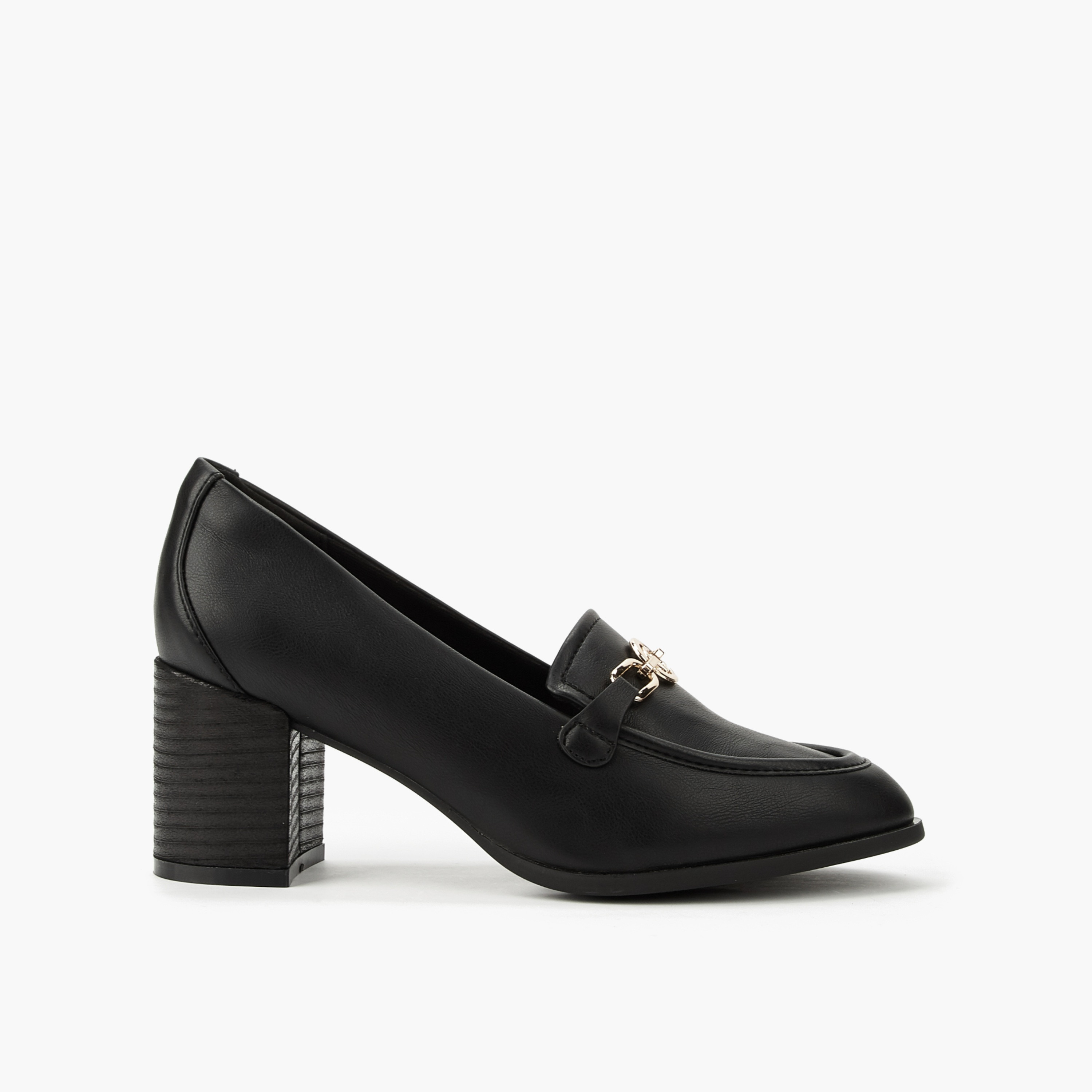 Le Confort Women Chain Accent Block Heel Loafers-women-shoes-loafersandmoccasins-image-3