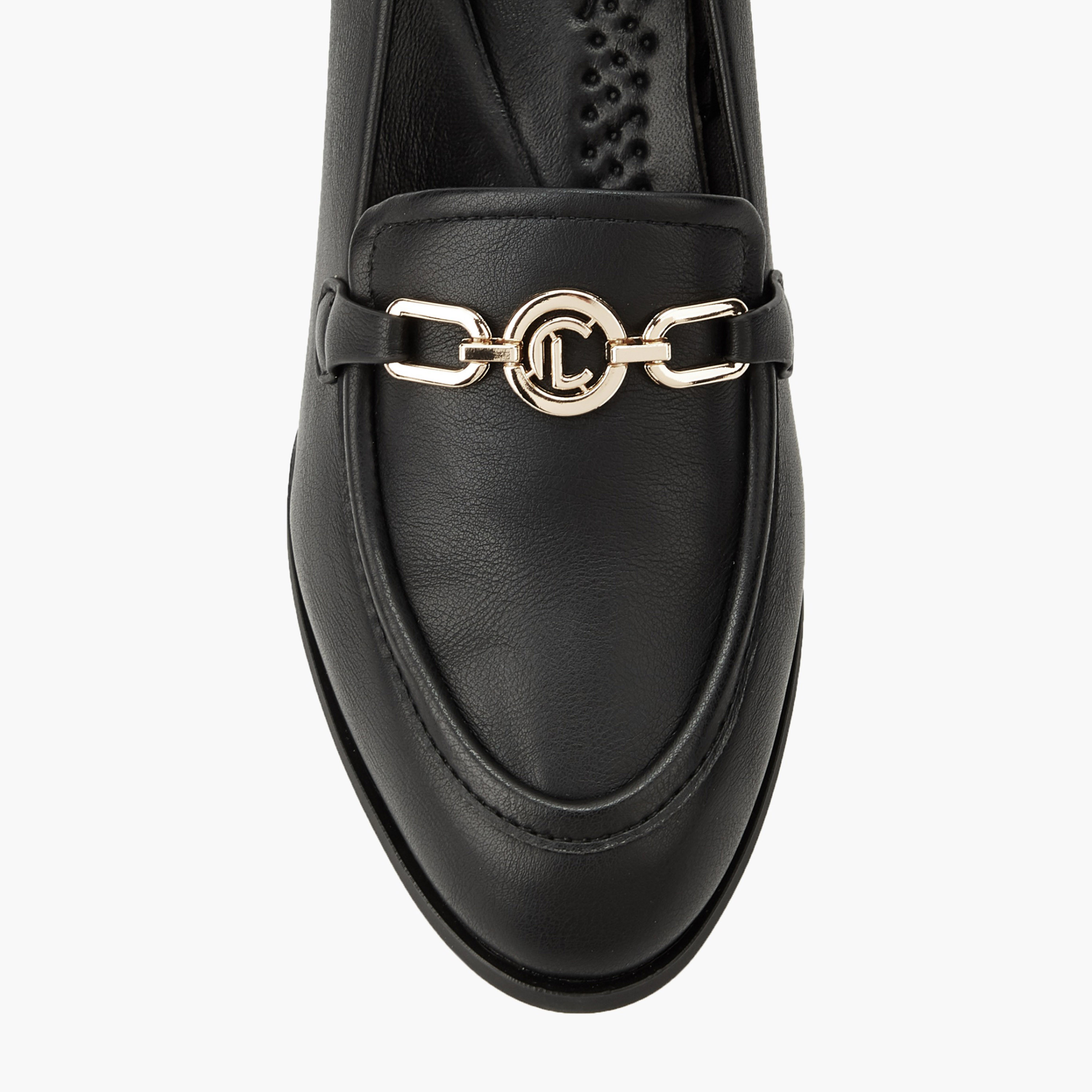 Le Confort Women Chain Accent Block Heel Loafers-women-shoes-loafersandmoccasins-image-4