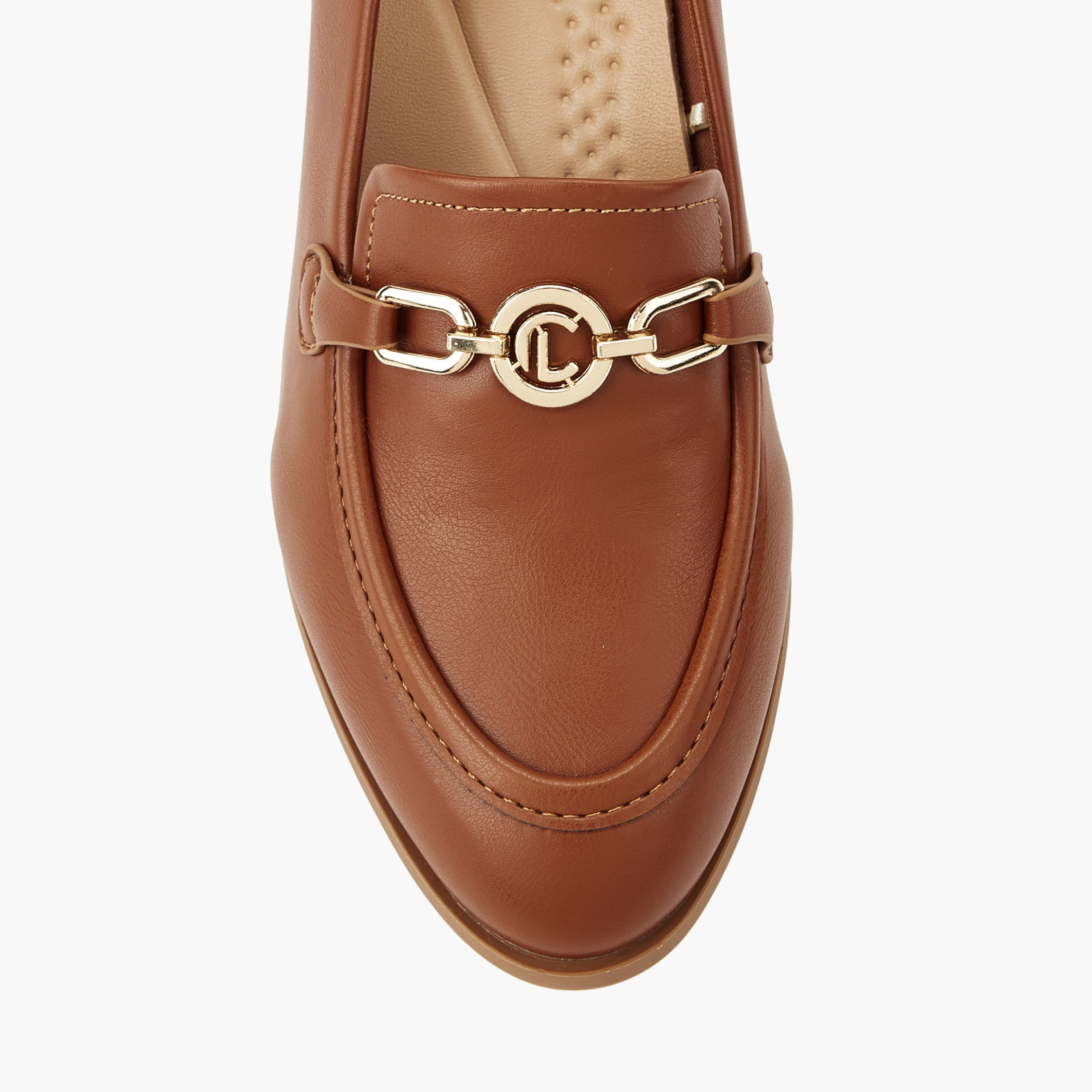 Le Confort Women Chain Accent Block Heel Loafers-women-shoes-loafersandmoccasins-image-4
