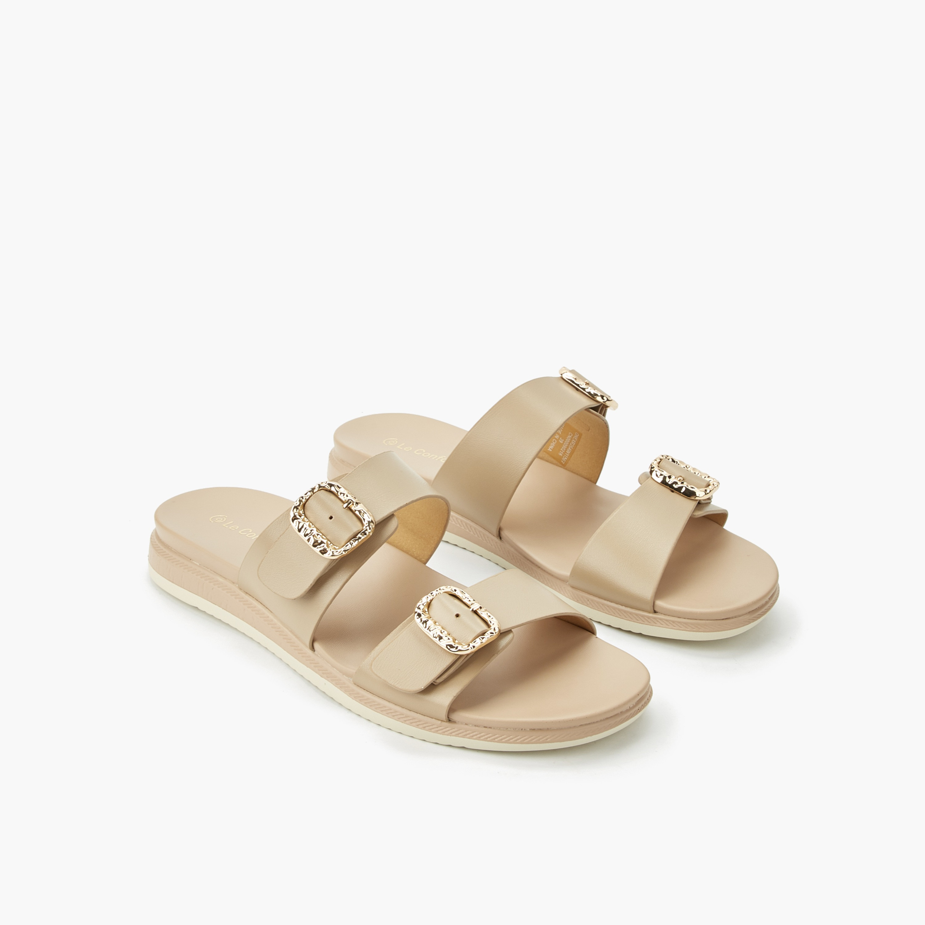 Le Confort Women Metallic Accent Sandals-women-shoes-flats-sandals-image-1