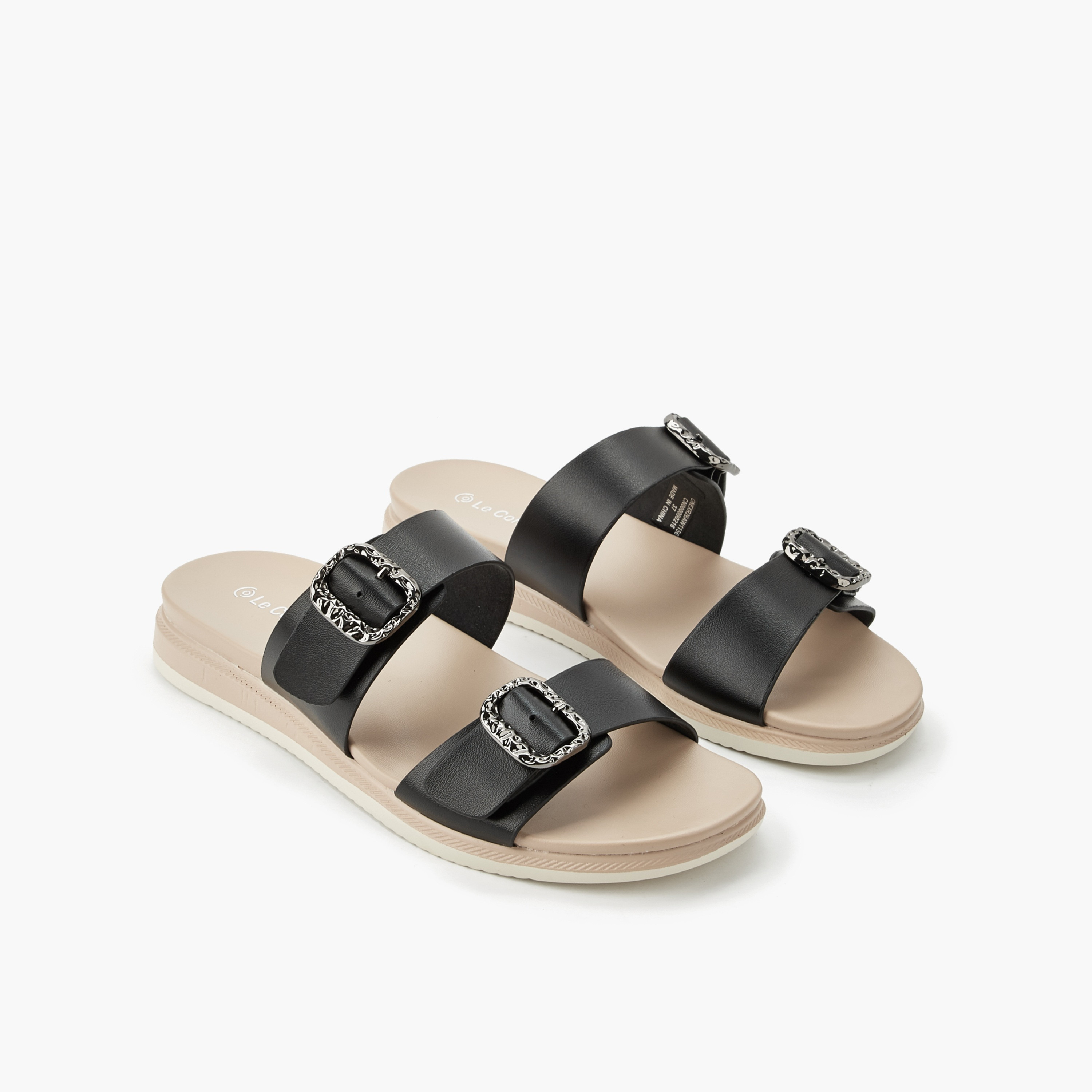صندل مزين بمشبك إغلاق للنساء من لي كونفورت-women-shoes-flats-sandals-image-1