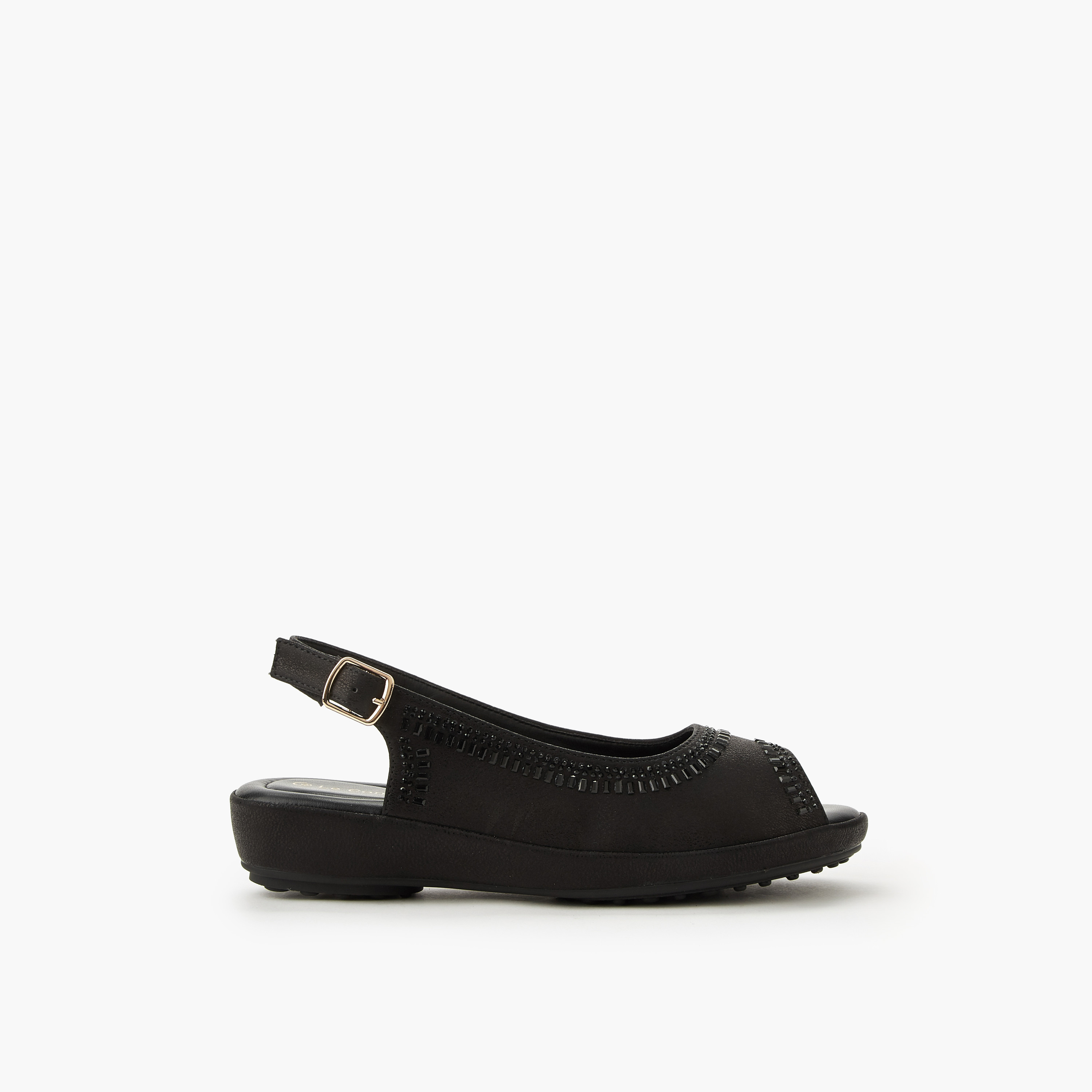 Le Confort Women Embellished Peep Toe Sandals-women-shoes-flats-sandals-image-3