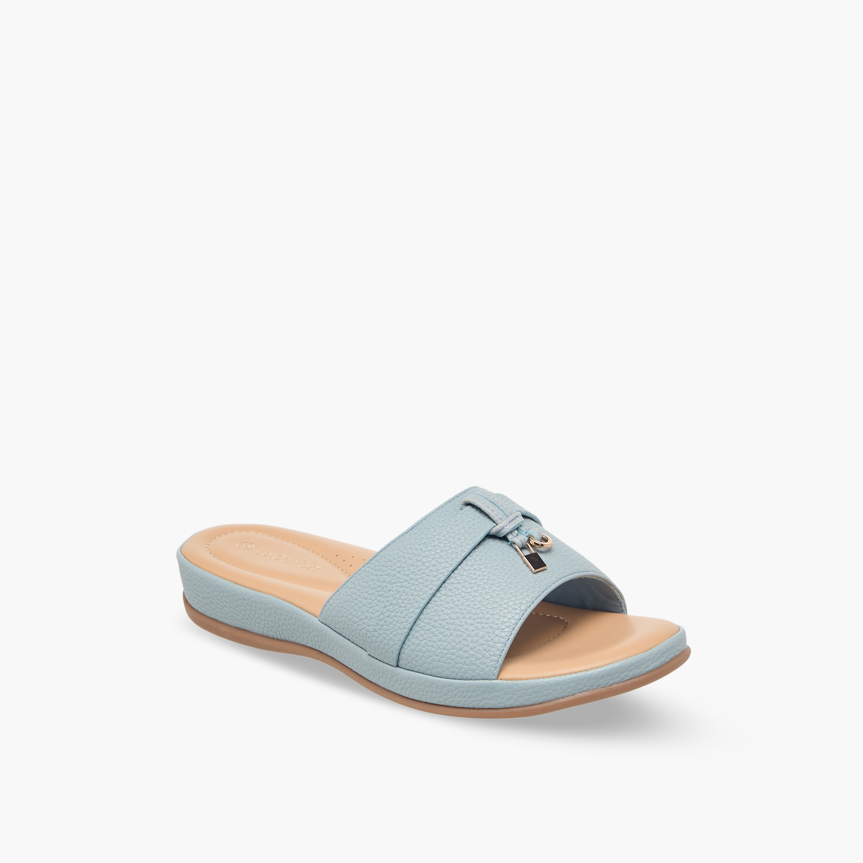 Le Confort Women Embellished Slip-On Sandals-women-shoes-flats-sandals-image-2