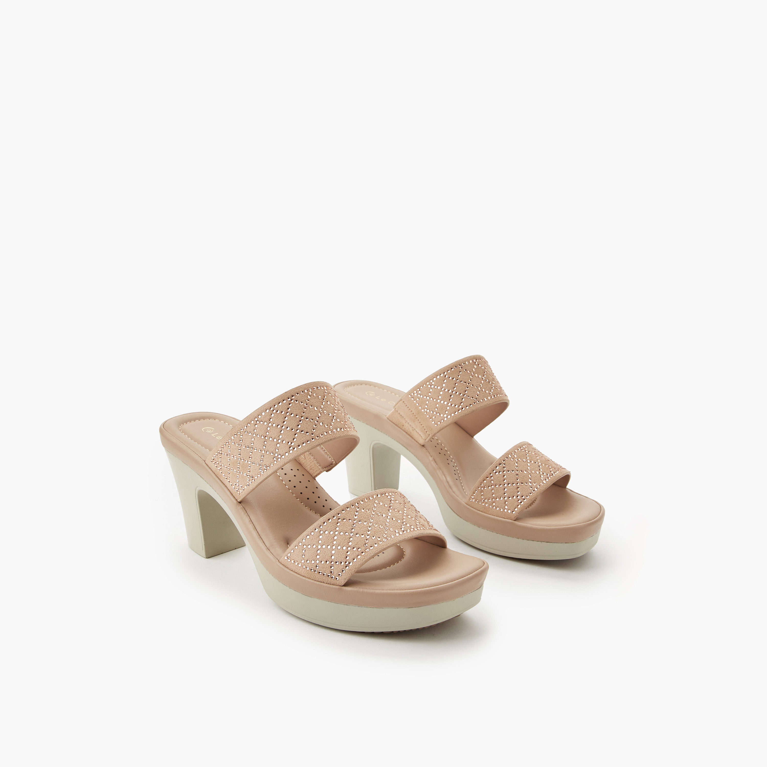 صندل بكعب سميك للنساء من لو كونفورت-women-shoes-sandals-heeled-image-1