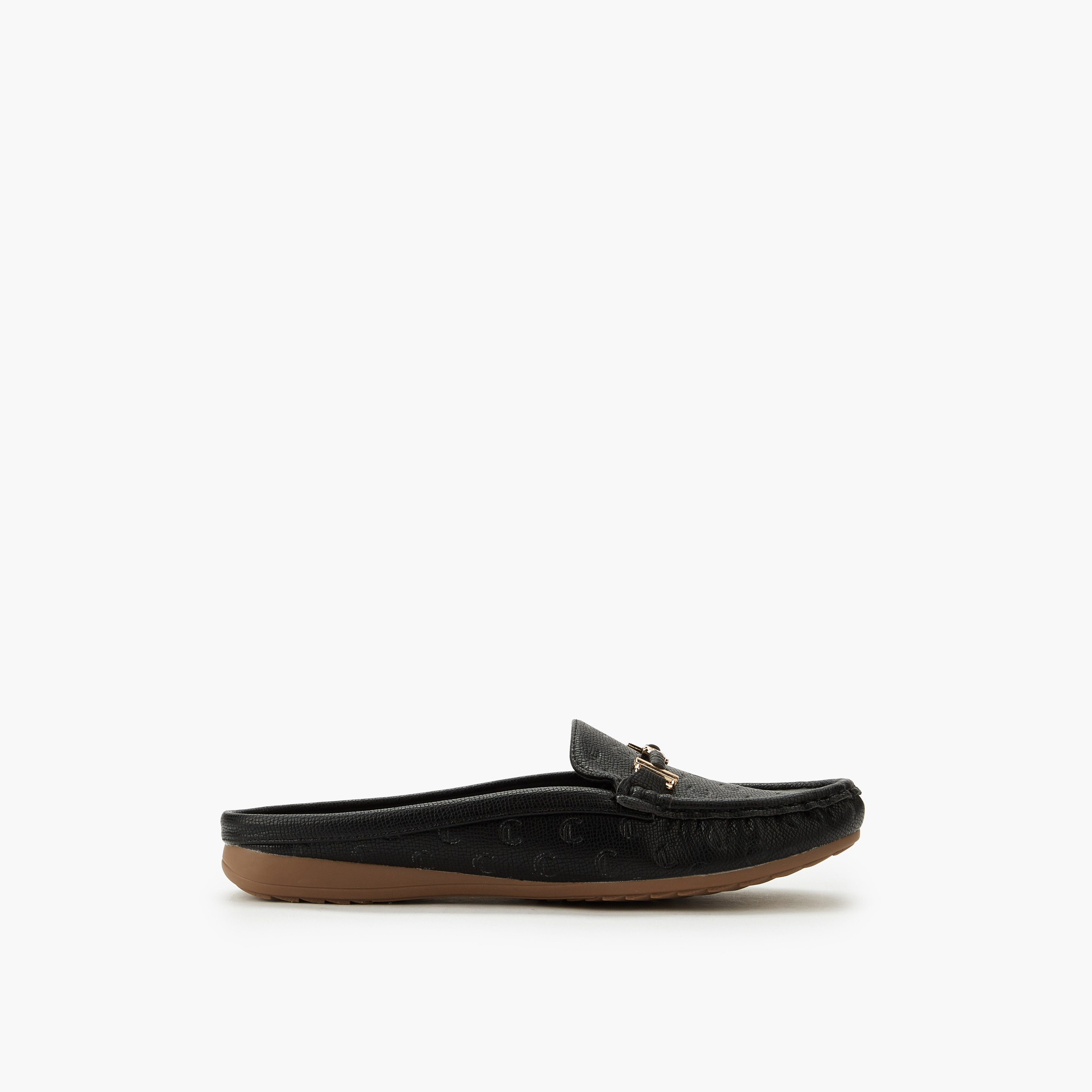 Le Confort Women Monogram Embossed Mules-women-shoes-flats-mules-image-5