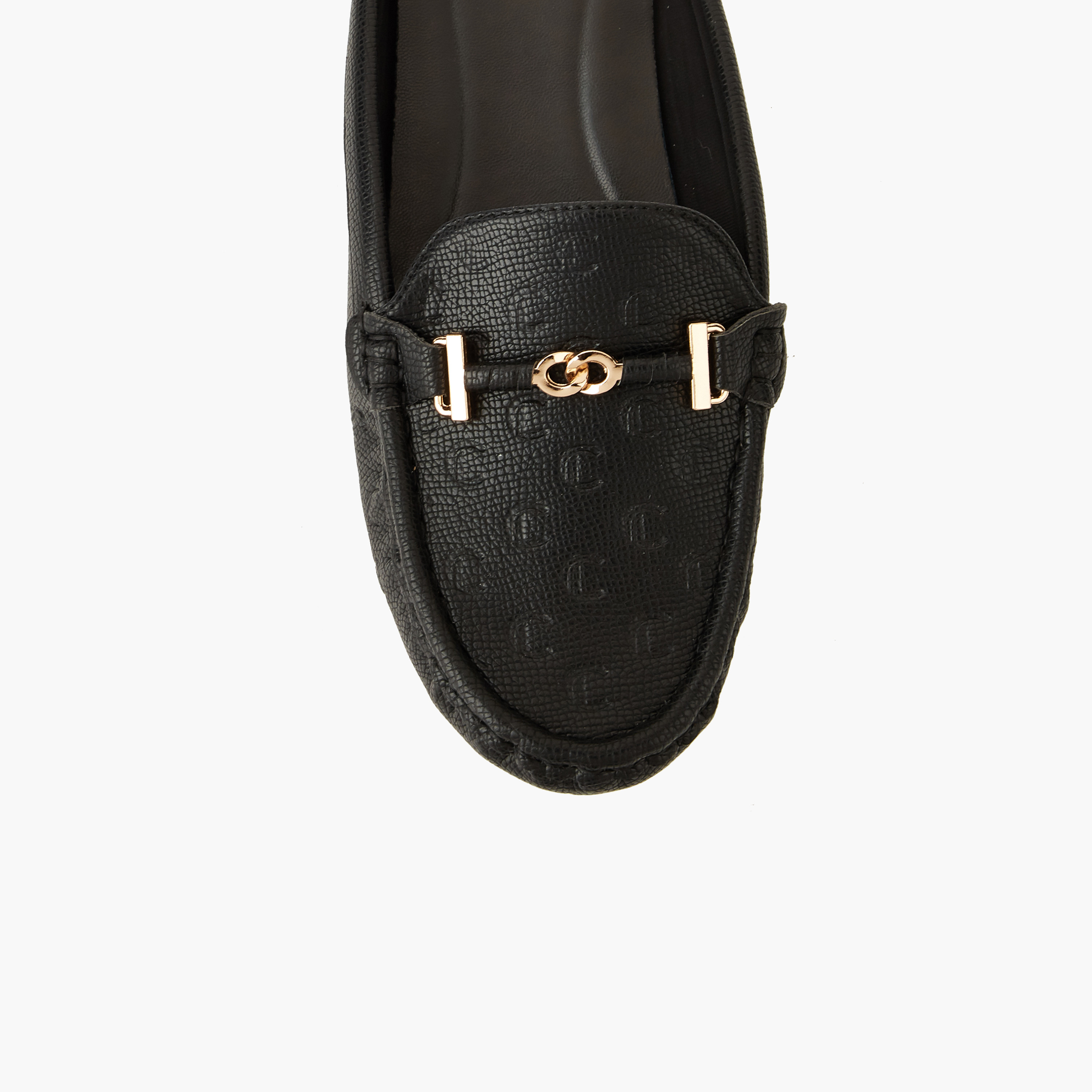 Le Confort Women Monogram Embossed Mules-women-shoes-flats-mules-image-1
