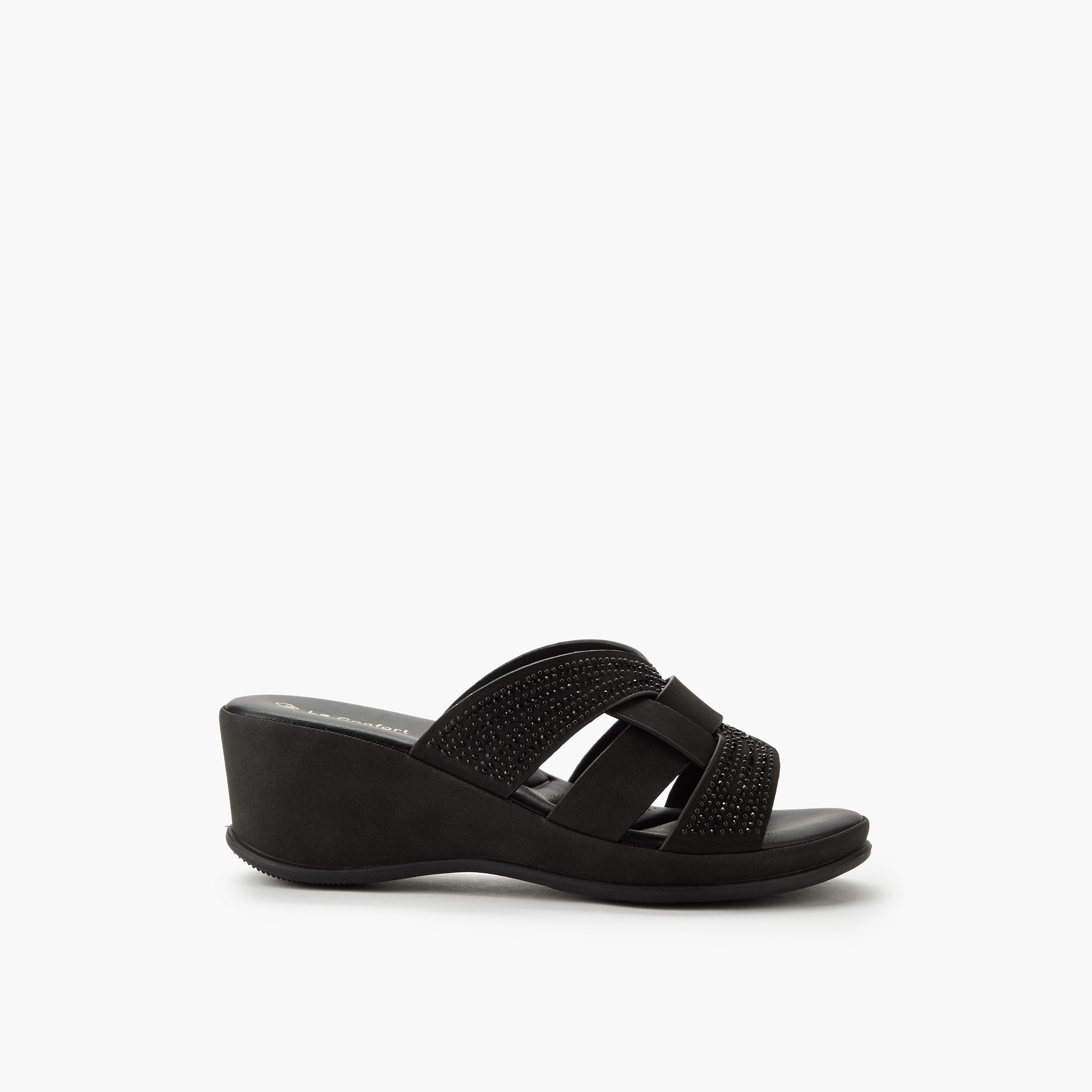 Le Confort Women Embellished Wedge Heel Comfort Sandals-women-shoes-sandals-heeled-image-3