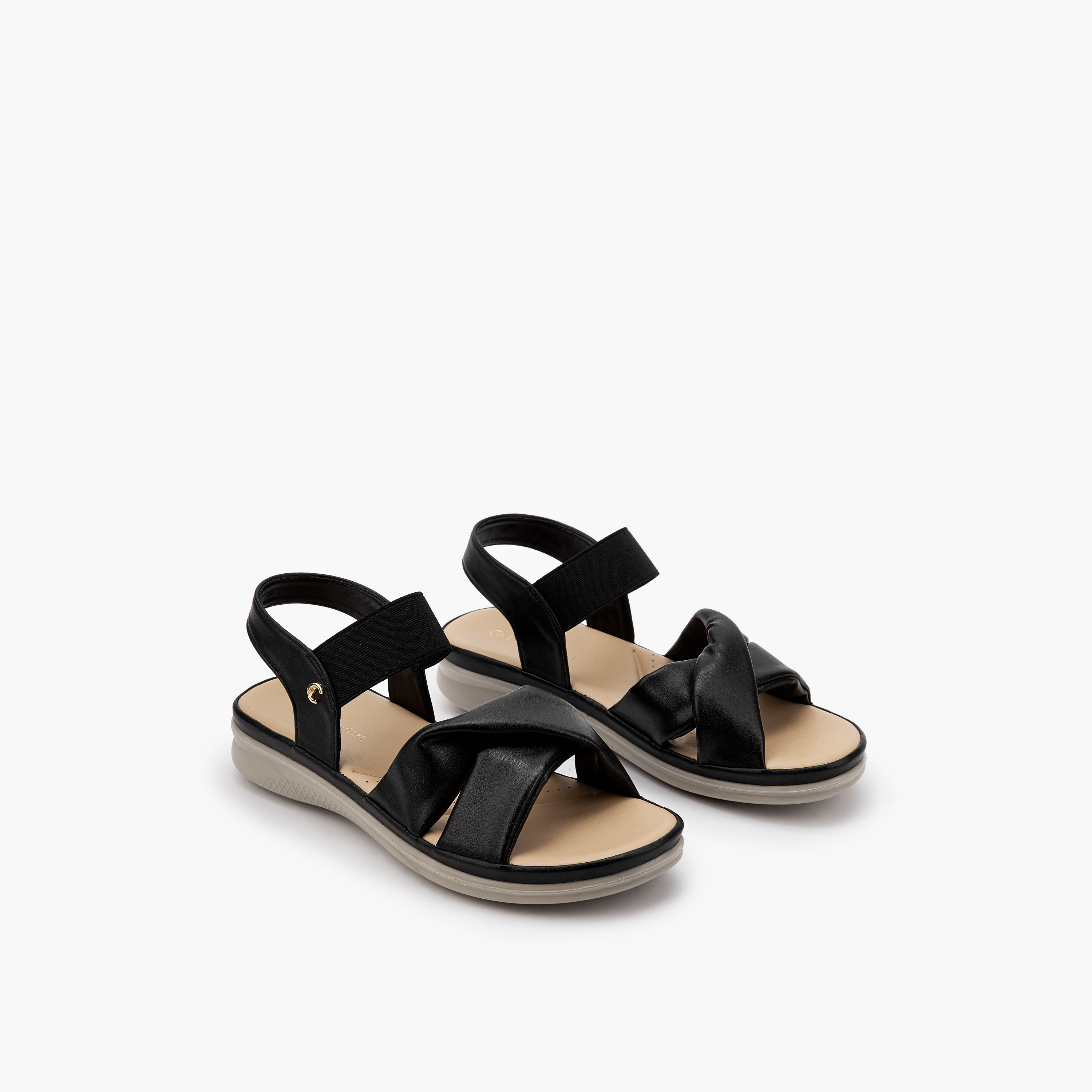 Le Confort Women Cross Strap Comfort Sandals-women-shoes-sandals-heeled-image-1