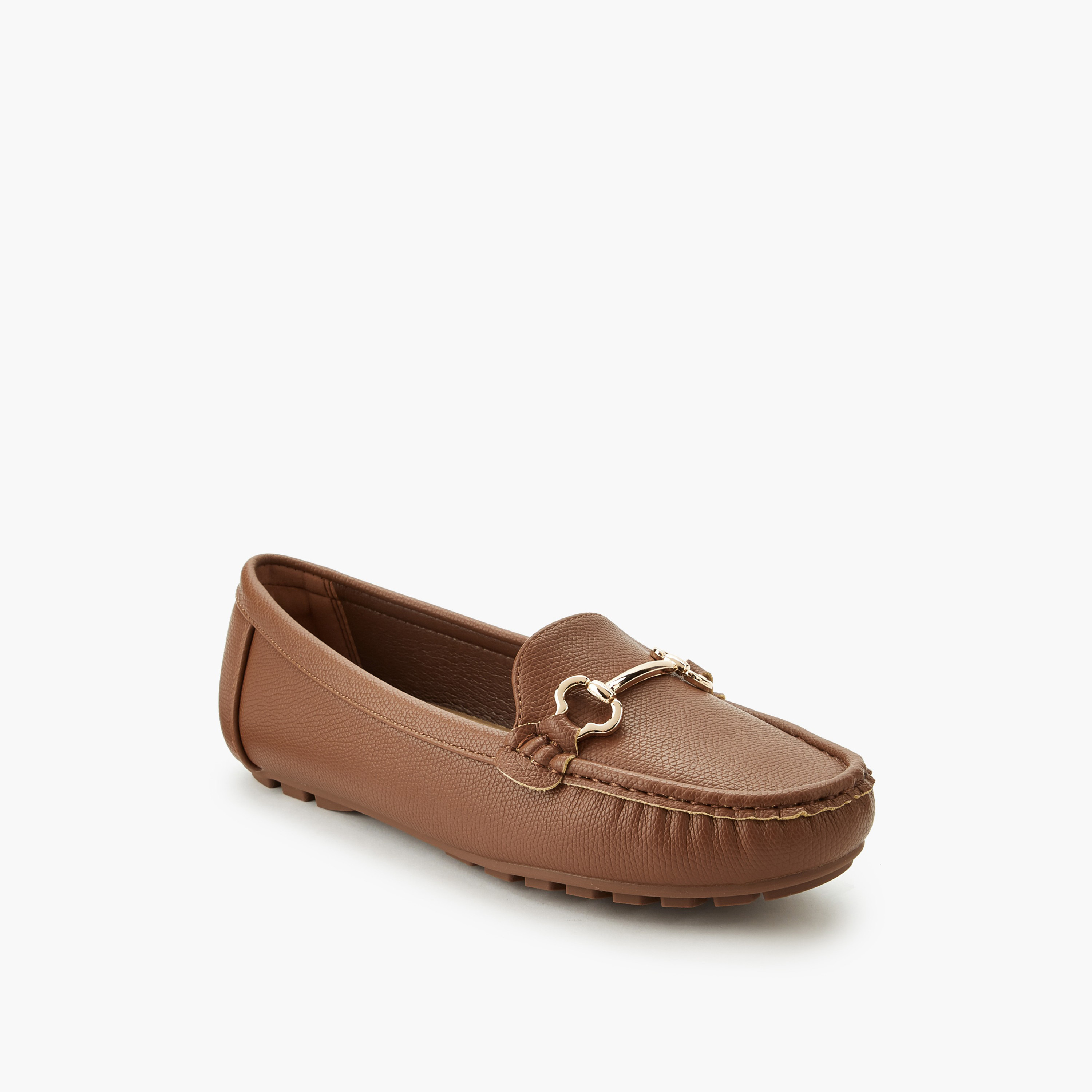 حذاء موكاسين بتفاصيل معدنية للنساء من لو كونفورت-women-shoes-flats-moccasins-image-2