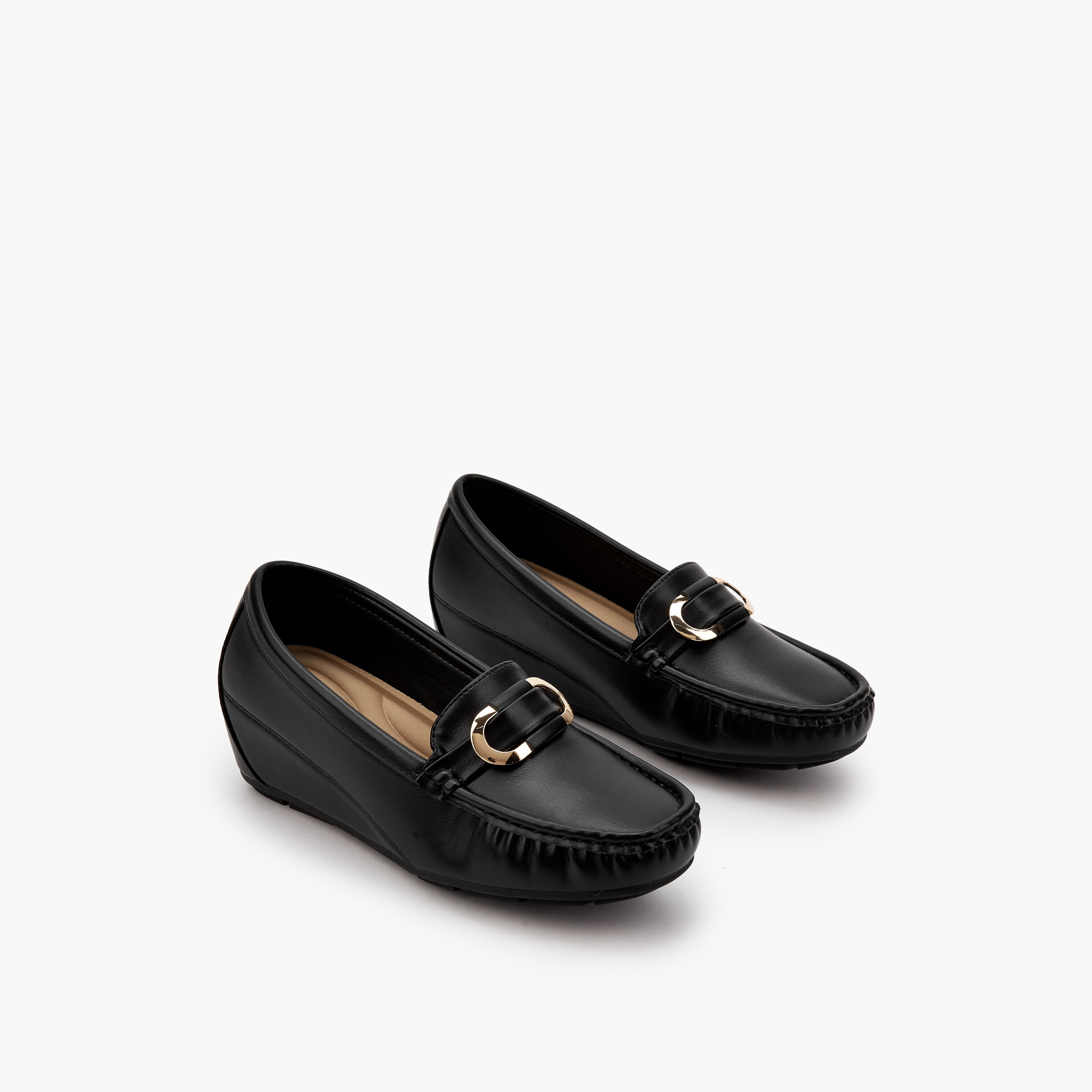Le Confort Women Wedge Heel Loafers-women-shoes-sandals-heeled-image-1