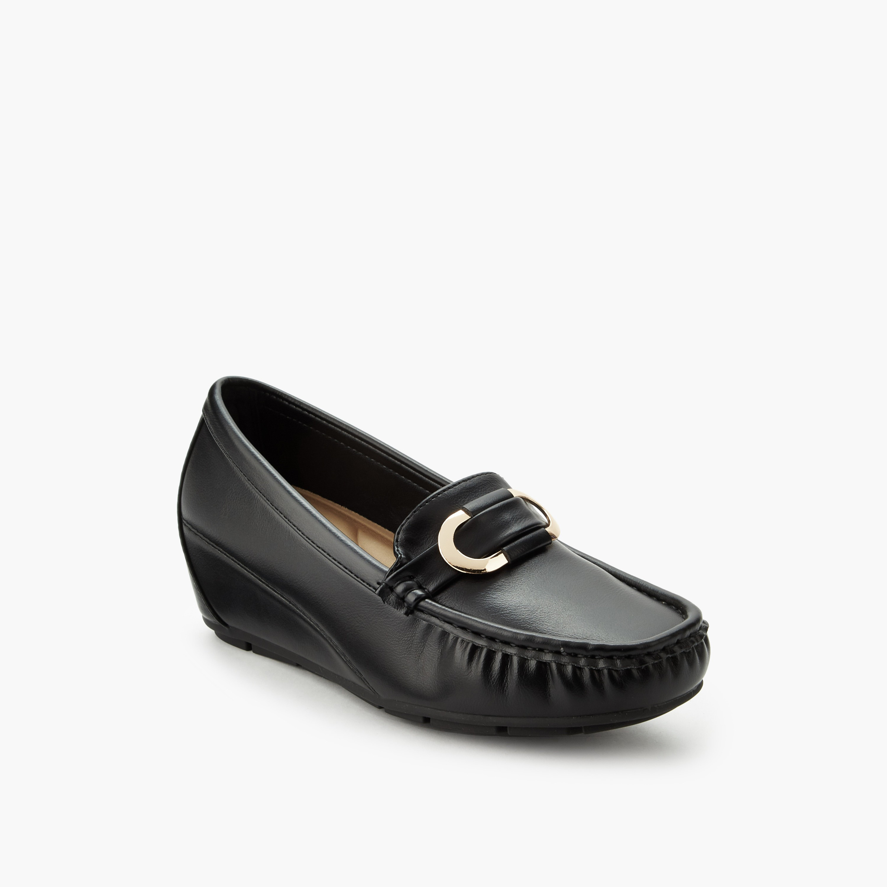 Le Confort Women Wedge Heel Loafers-women-shoes-sandals-heeled-image-2
