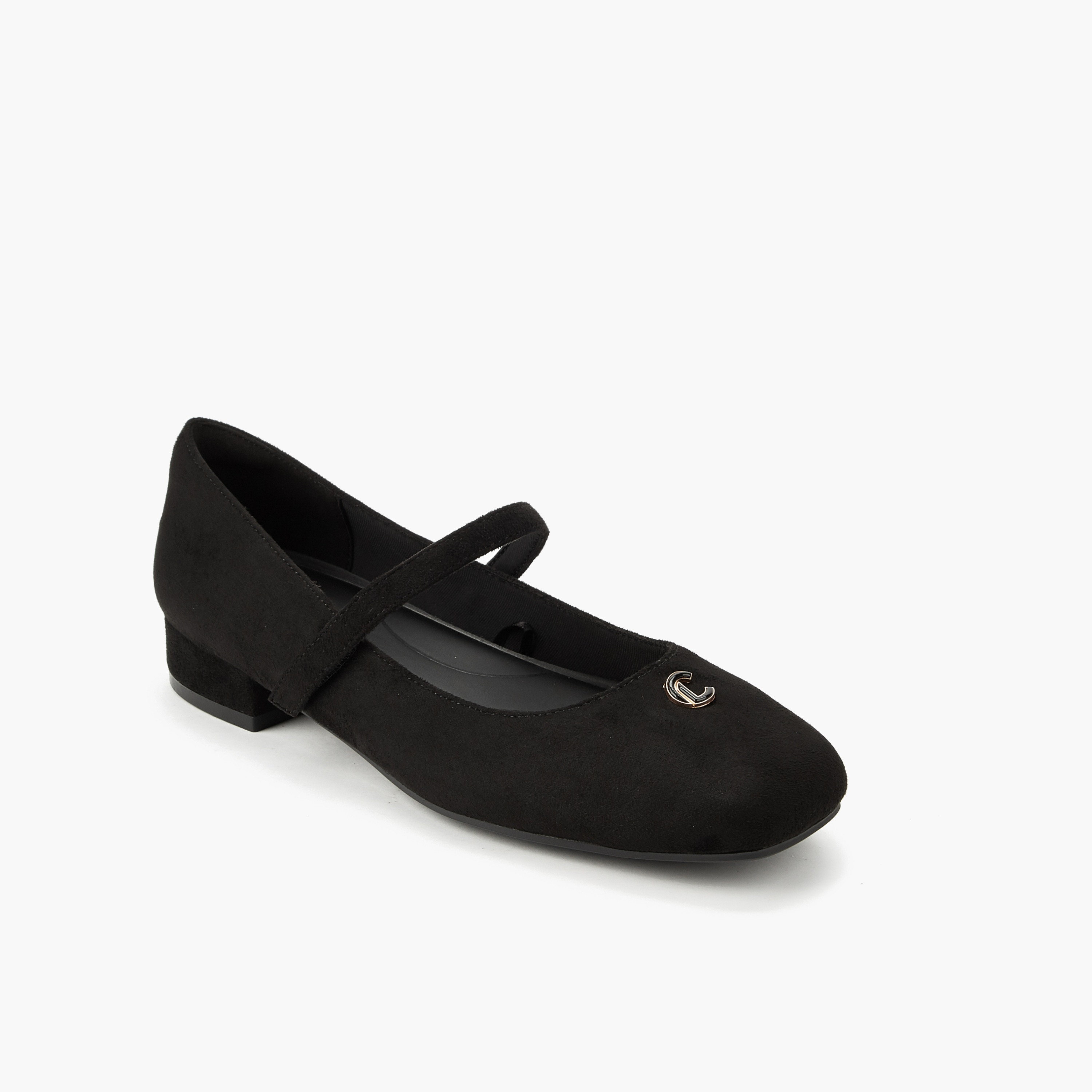 Le Confort Women Textured Square Toe Mary Jane Shoes-women-shoes-ballerinas-image-2