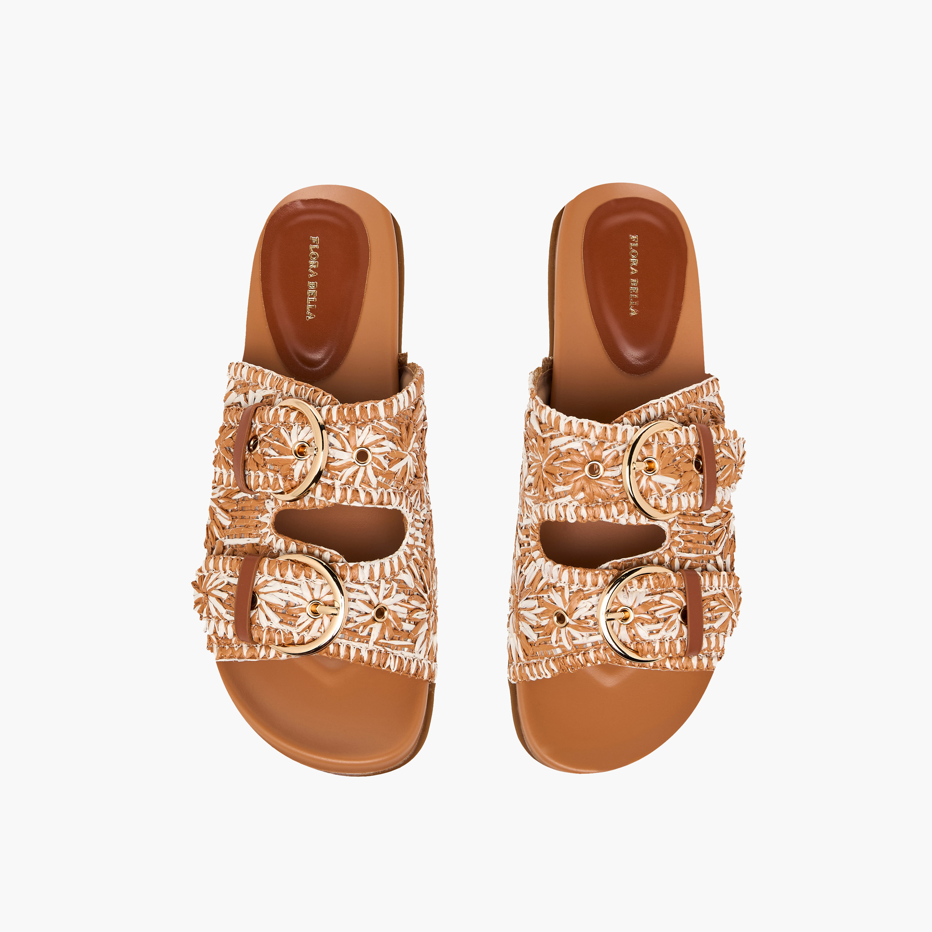 Flora Bella Women Woven Textured Slip-On Sandals-women-shoes-flats-sandals-image-1