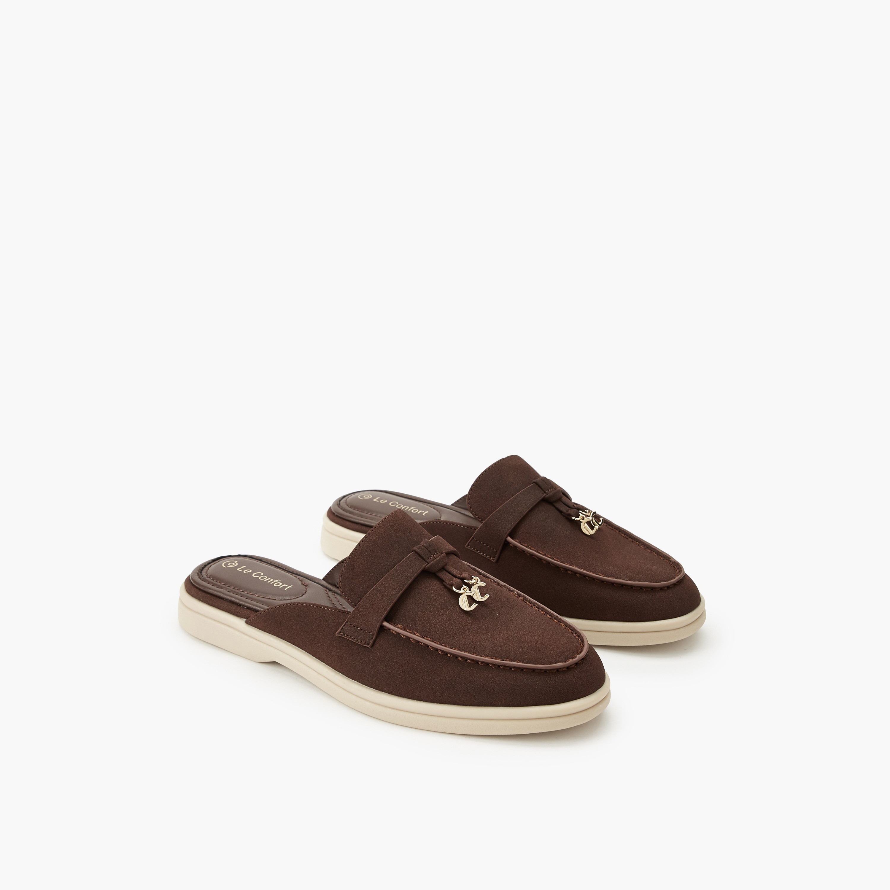 Le Confort Women Metal Accent Mules-women-shoes-flats-mules-image-1