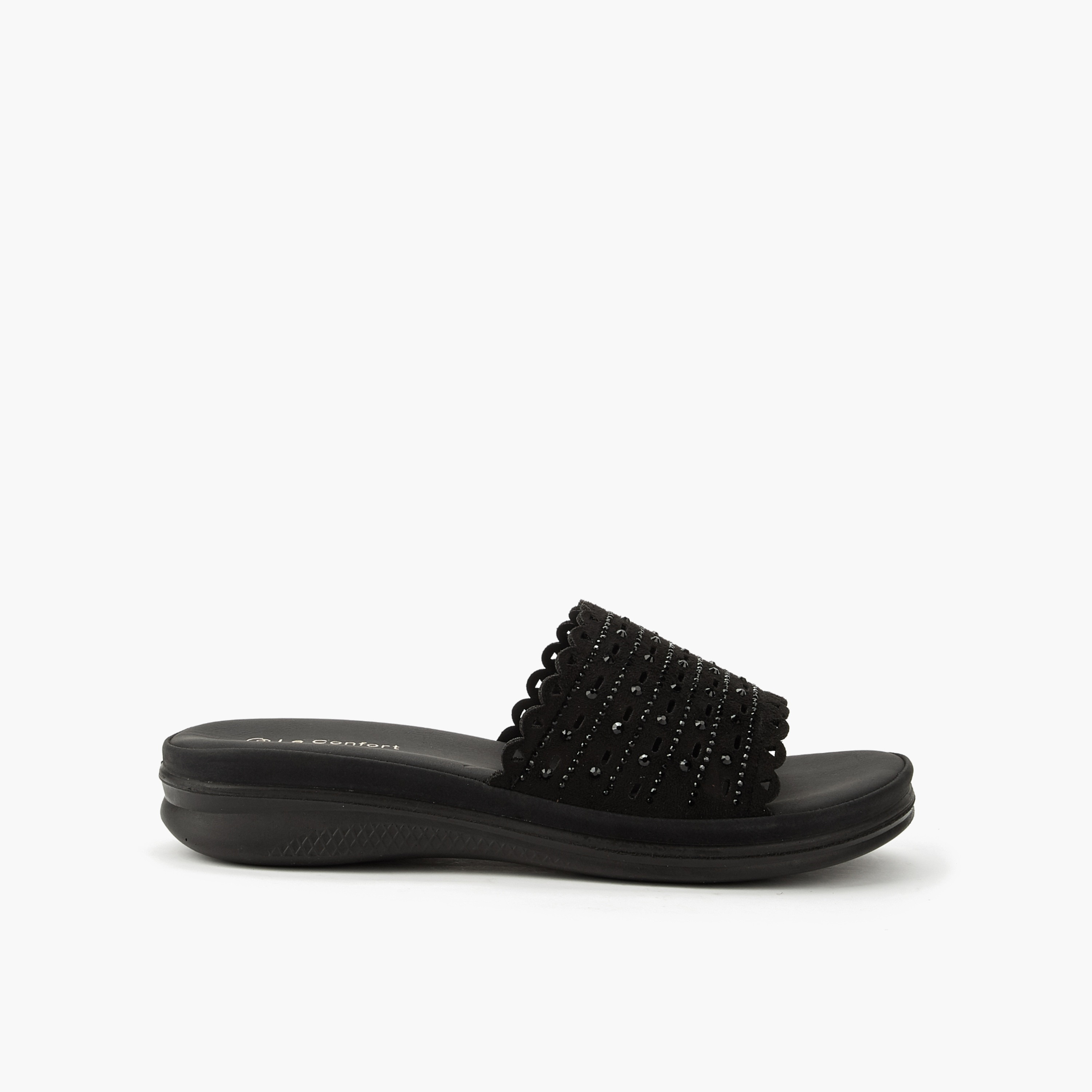 Le Confort Women Laser Cut Embellished Sandals-women-shoes-flats-sandals-image-3