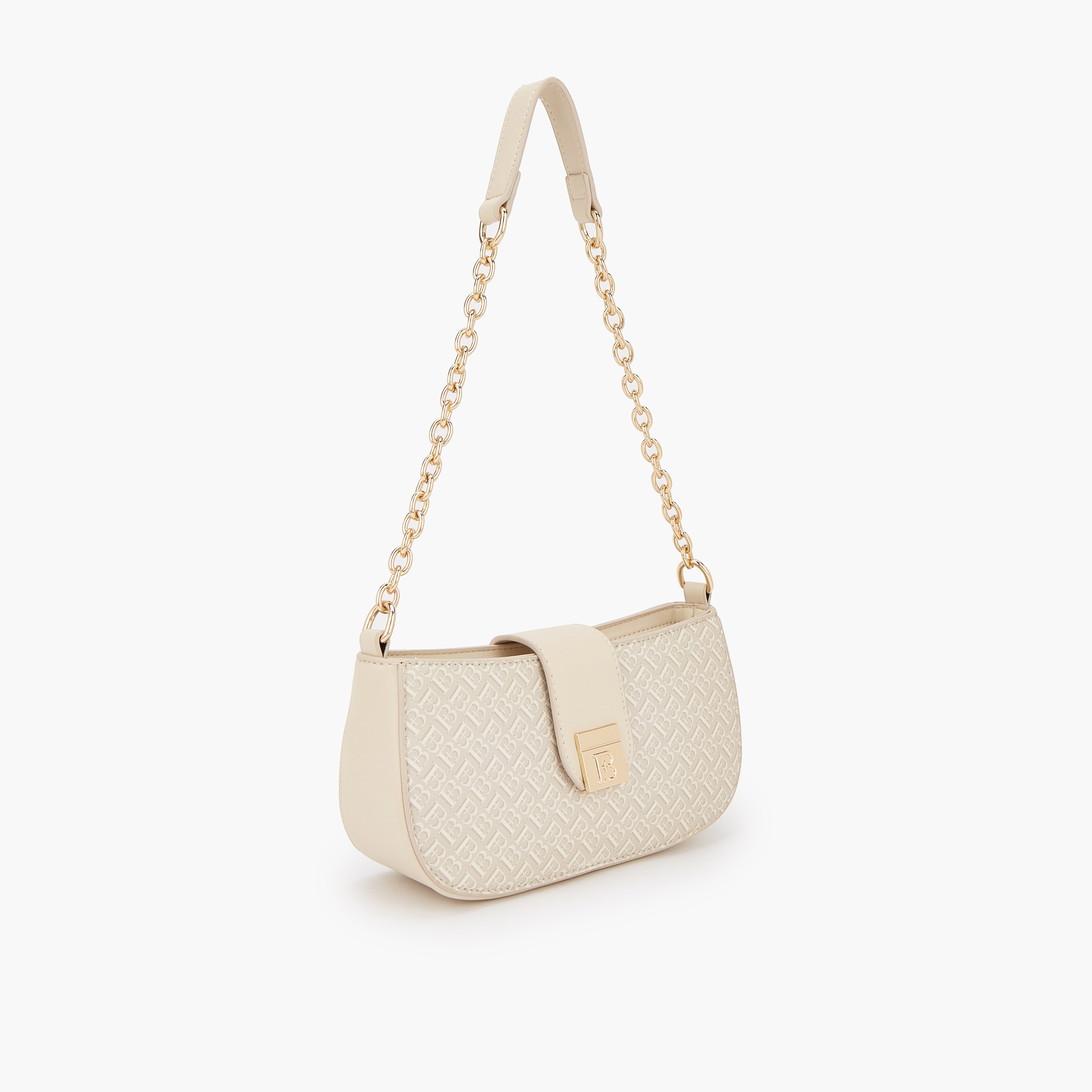 Flora Bella Monogram Print Shoulder Bag with Magnetic Snap Closure-women-bagsandwallets-handbags-image-2