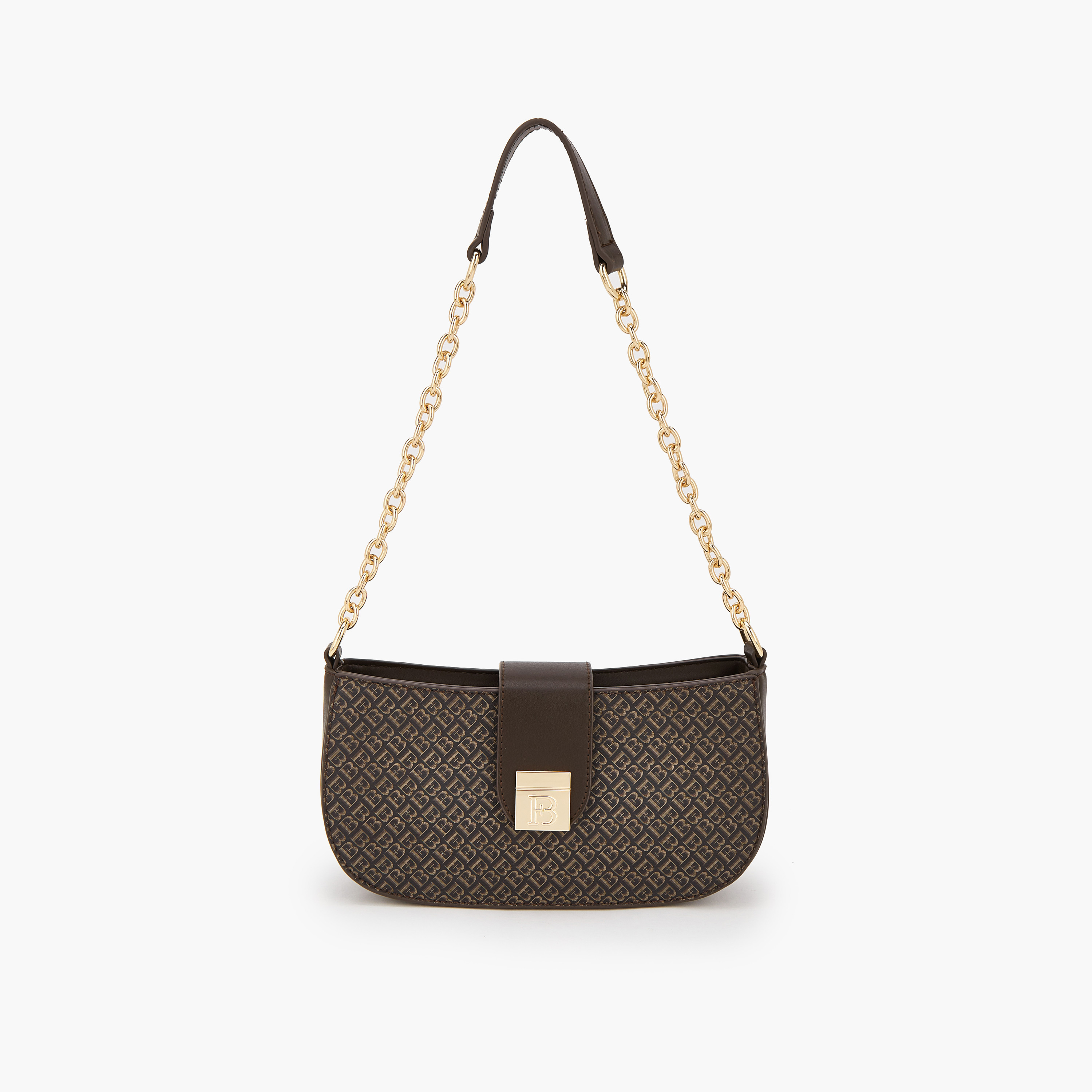 شنطة كتف بزر إغلاق مغناطيسي وطبعات مونوجرام من فلورا بيلا-women-bagsandwallets-handbags-image-1
