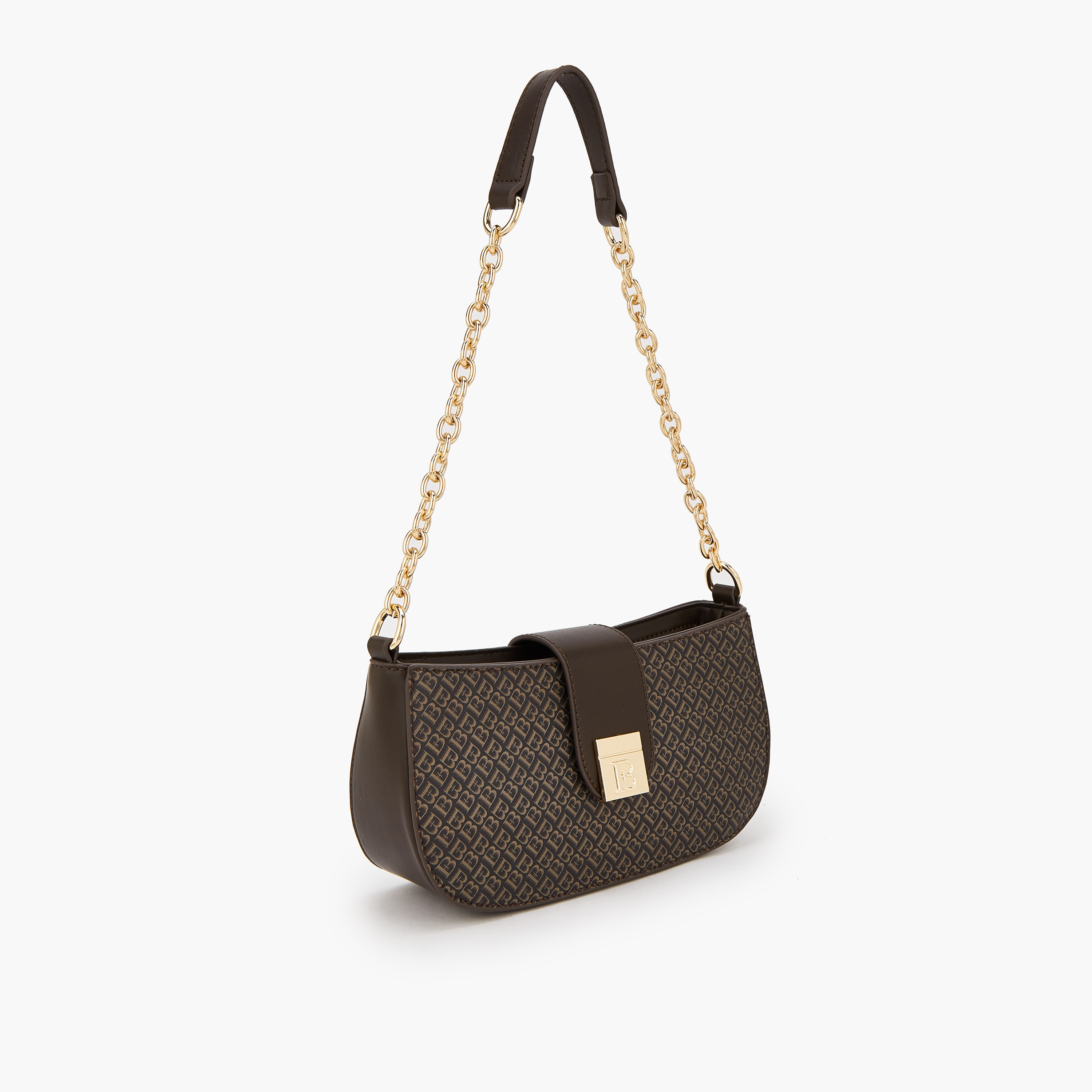 Flora Bella Monogram Print Shoulder Bag with Magnetic Snap Closure-women-bagsandwallets-handbags-image-9