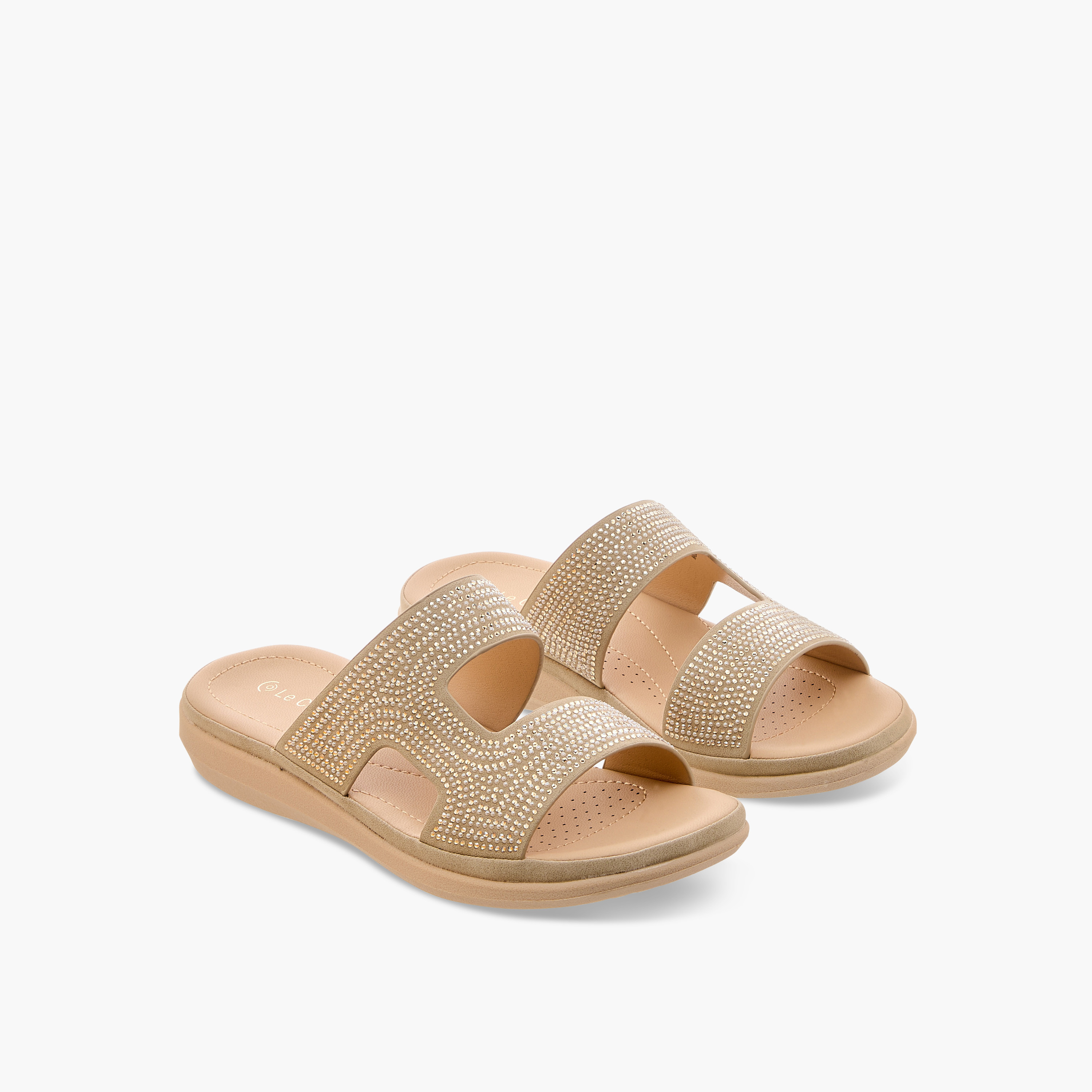 صندل مزين سهل الارتداء للنساء من لو كونفورت-women-shoes-flats-sandals-image-1