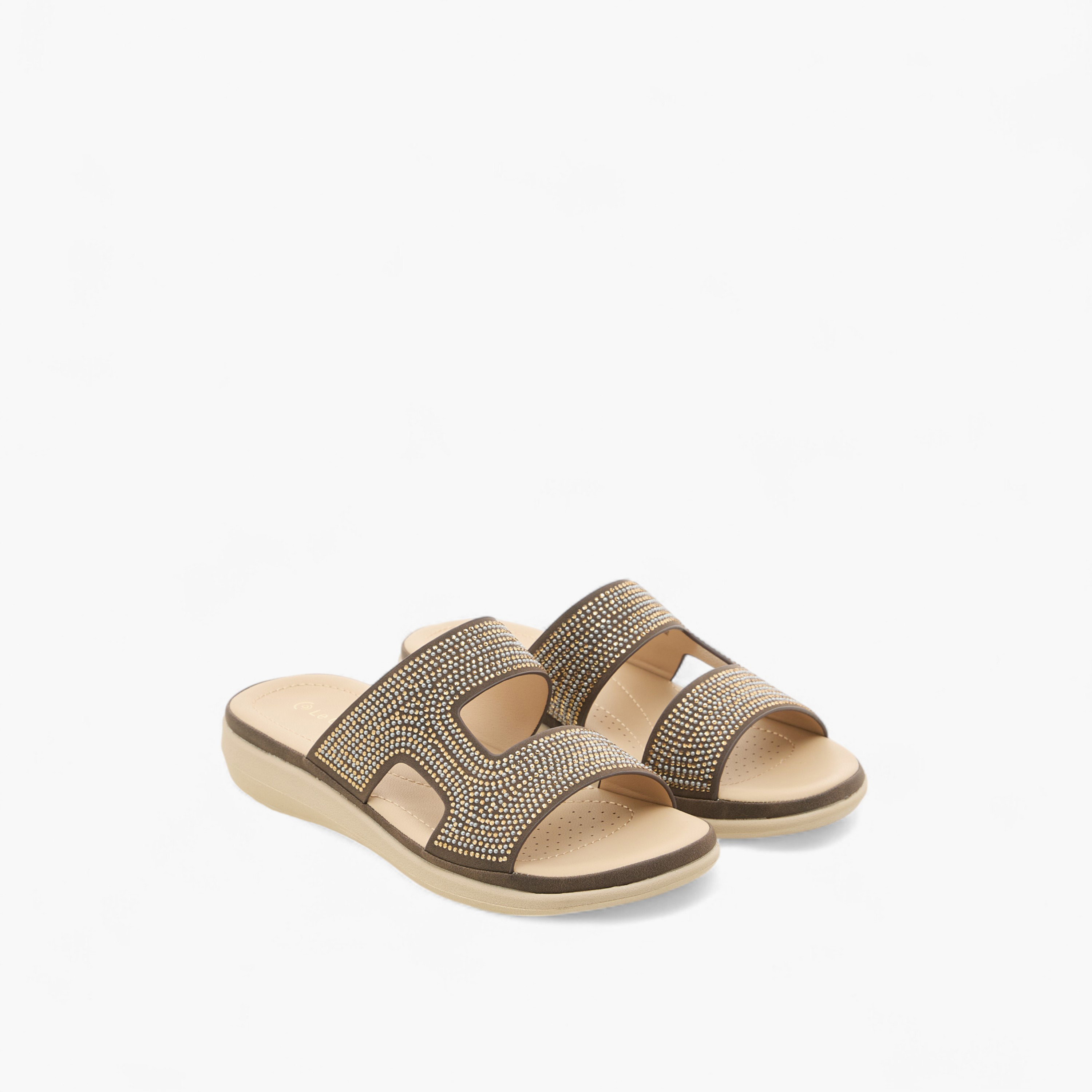 Le Confort Embellished Slip-On Sandals-women-shoes-flats-sandals-image-1