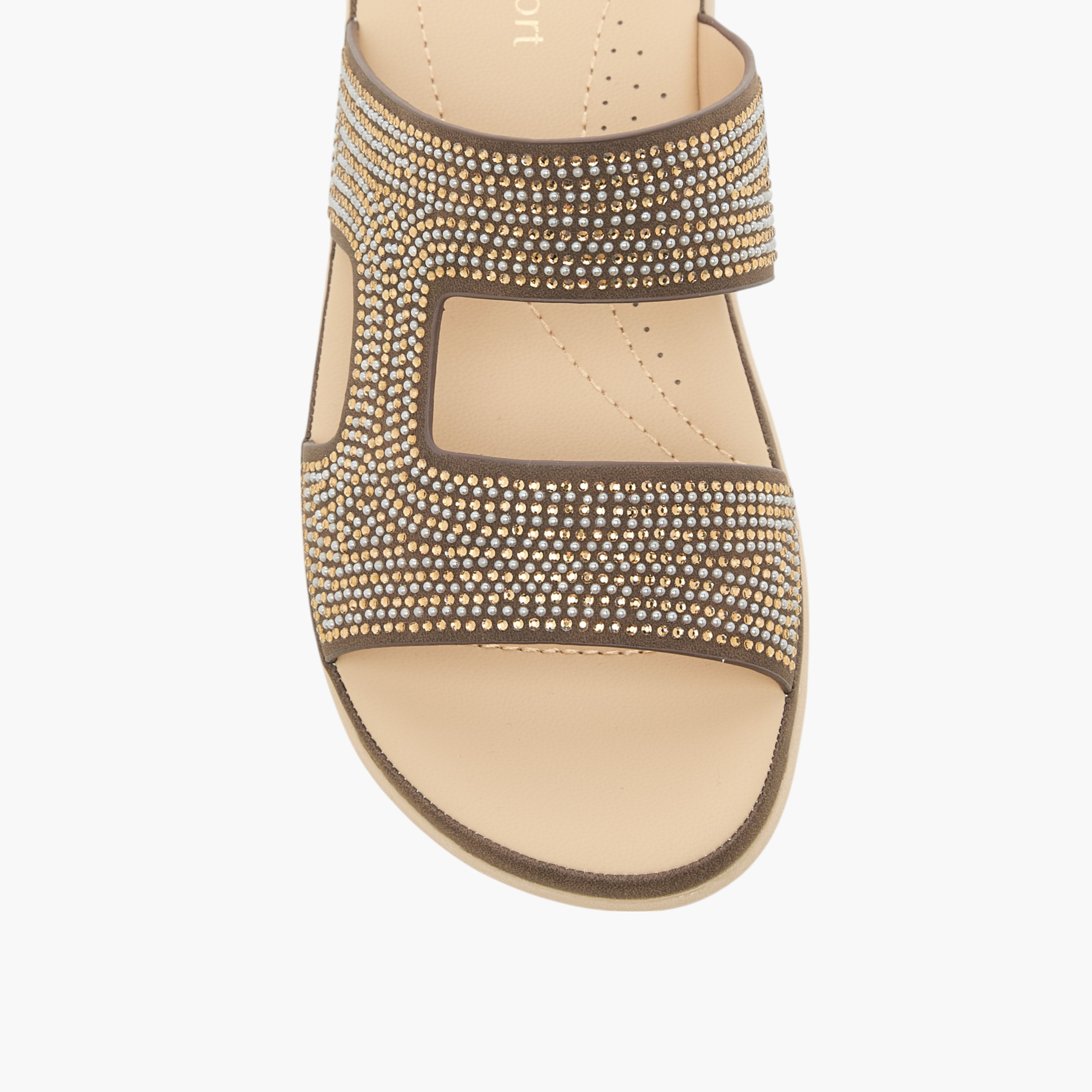 Le Confort Embellished Slip-On Sandals-women-shoes-flats-sandals-image-4