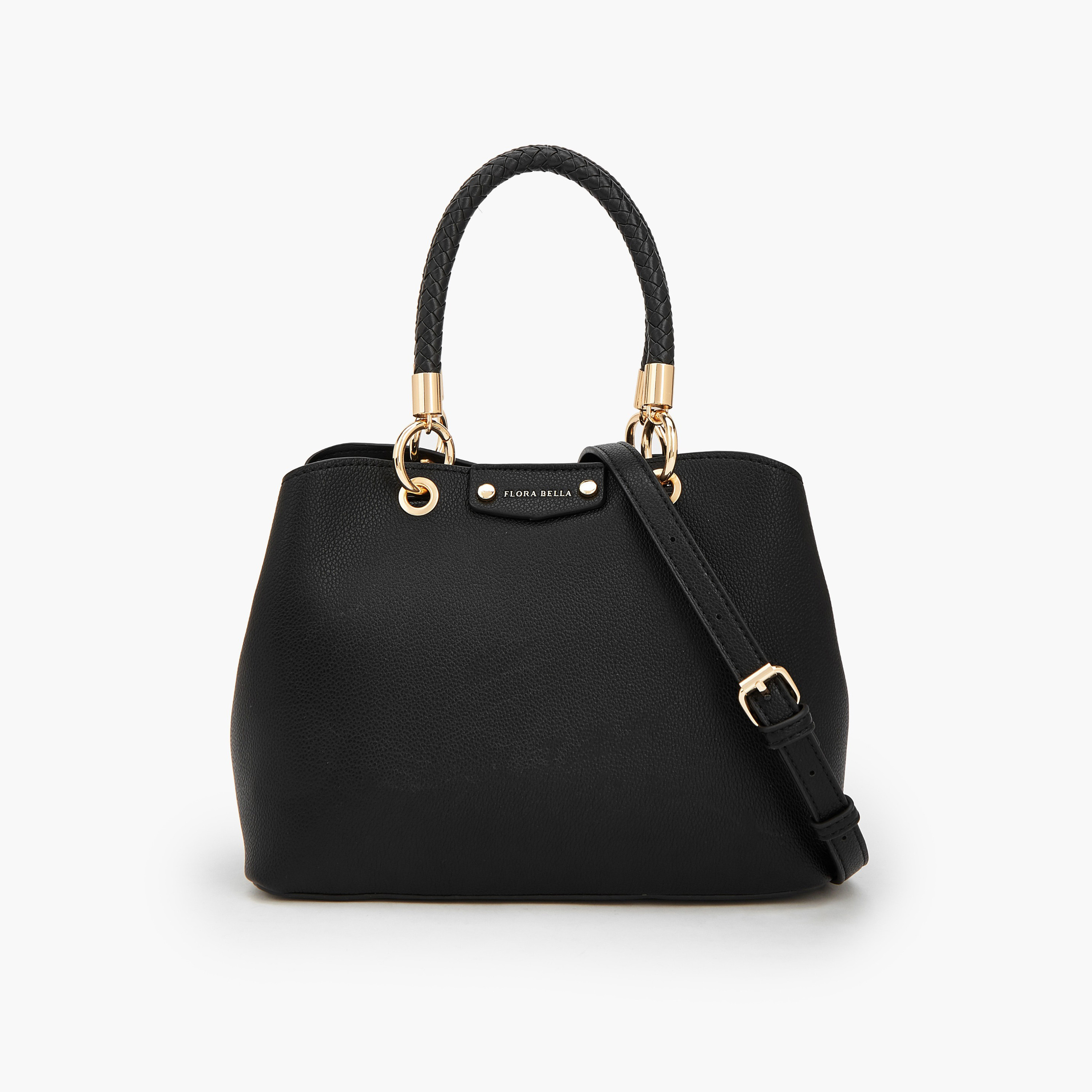 Flora Bella Textured Satchel Bag with Detachable Strap-women-bagsandwallets-handbags-image-1