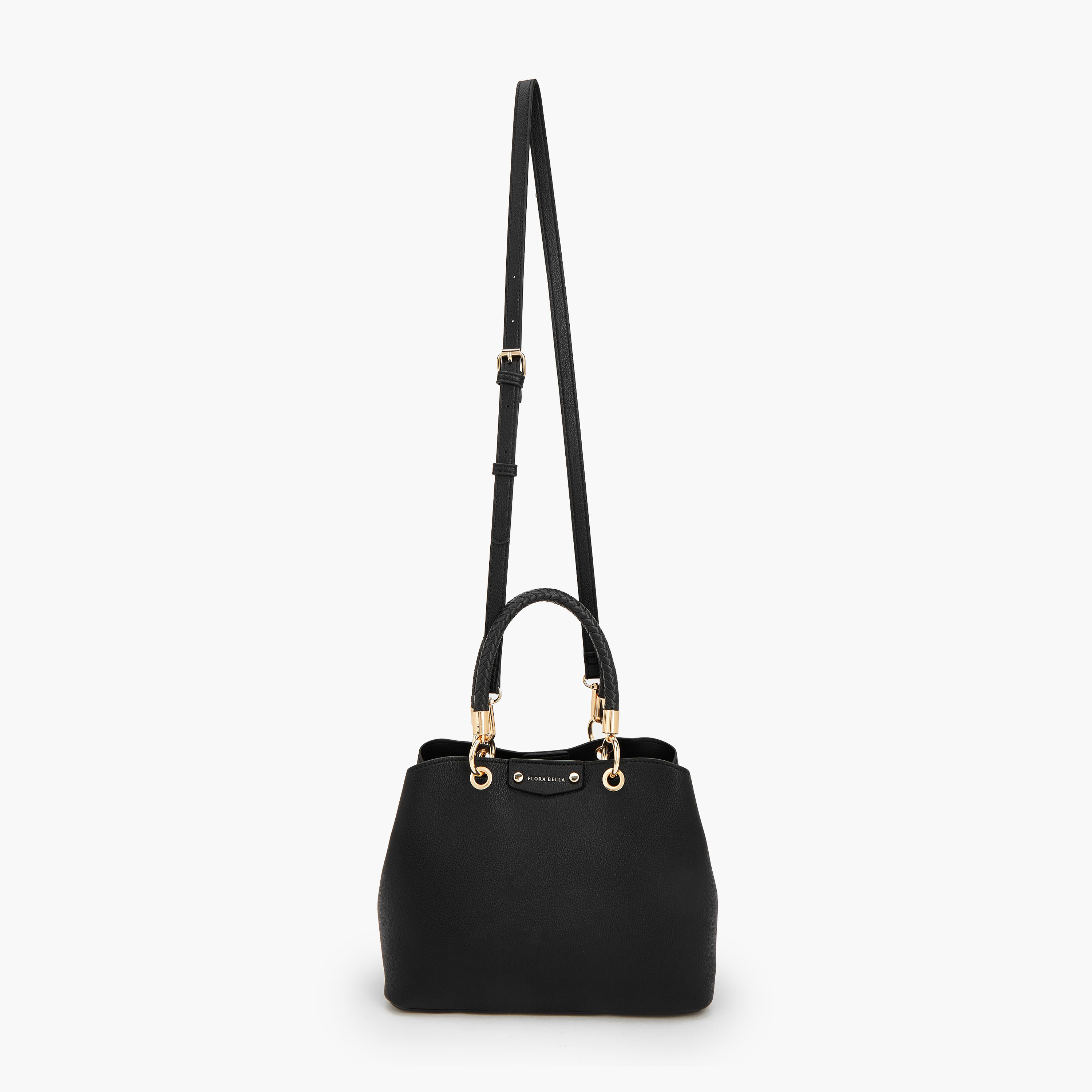 Flora Bella Textured Satchel Bag with Detachable Strap-women-bagsandwallets-handbags-image-2