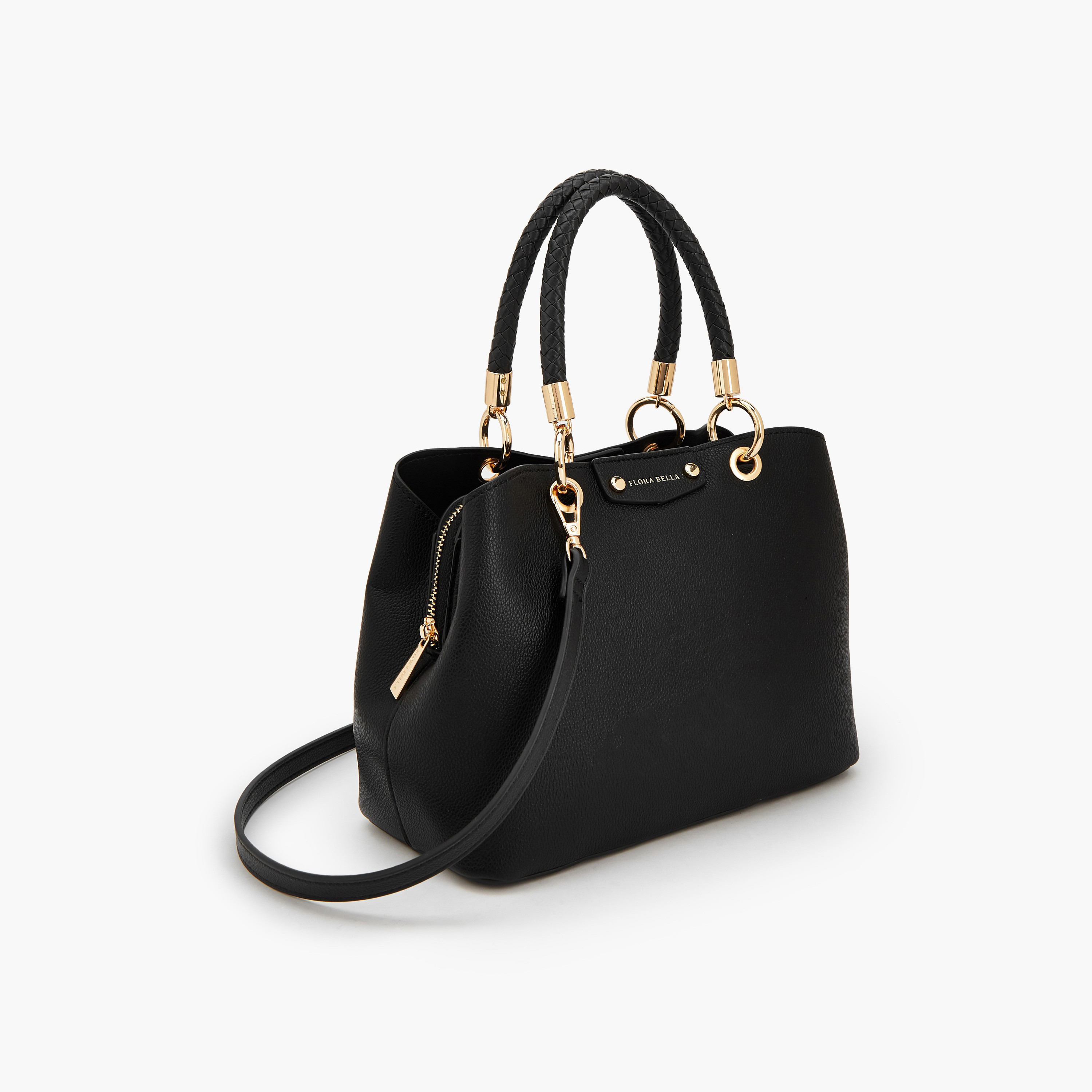 Flora Bella Textured Satchel Bag with Detachable Strap-women-bagsandwallets-handbags-image-3