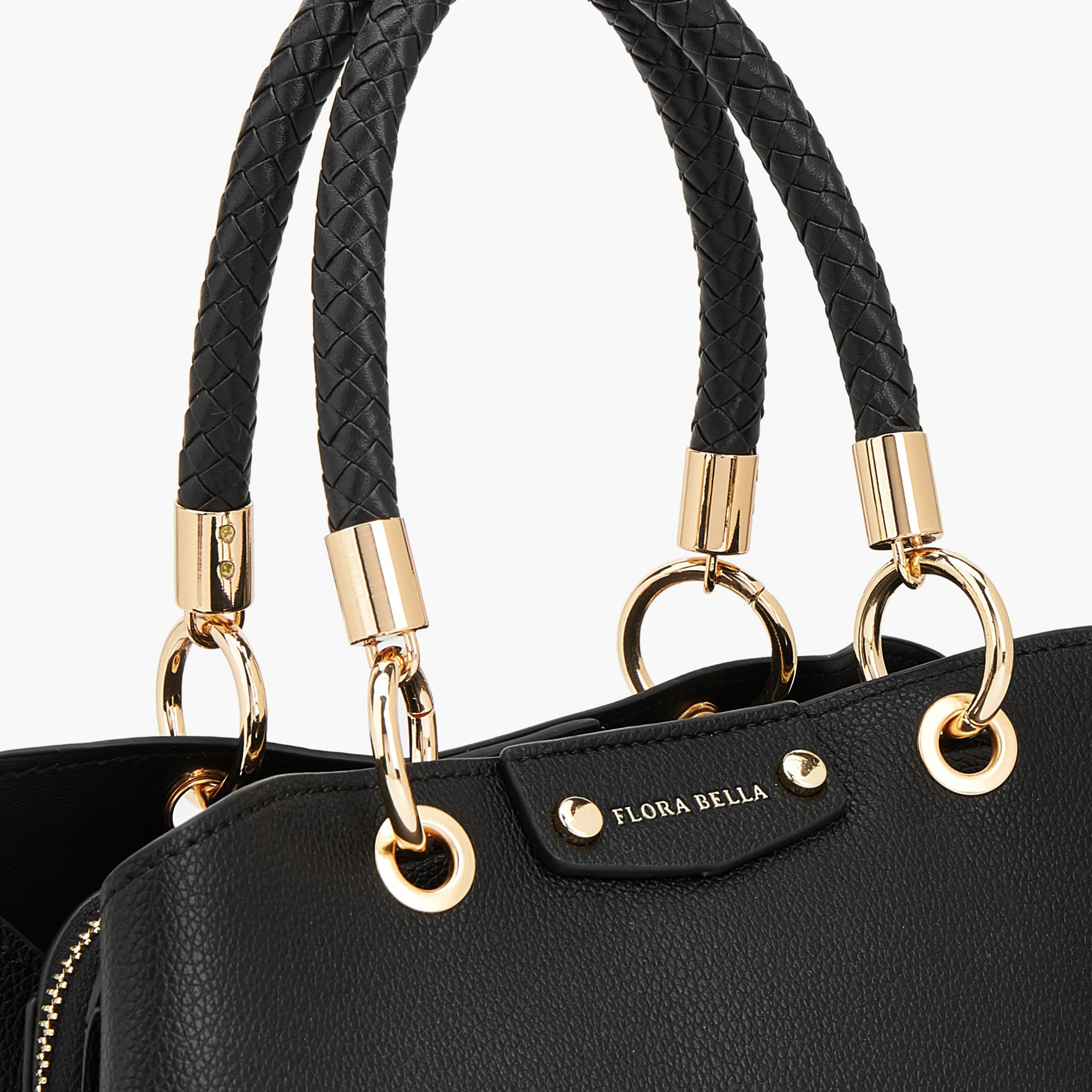 Flora Bella Textured Satchel Bag with Detachable Strap-women-bagsandwallets-handbags-image-4