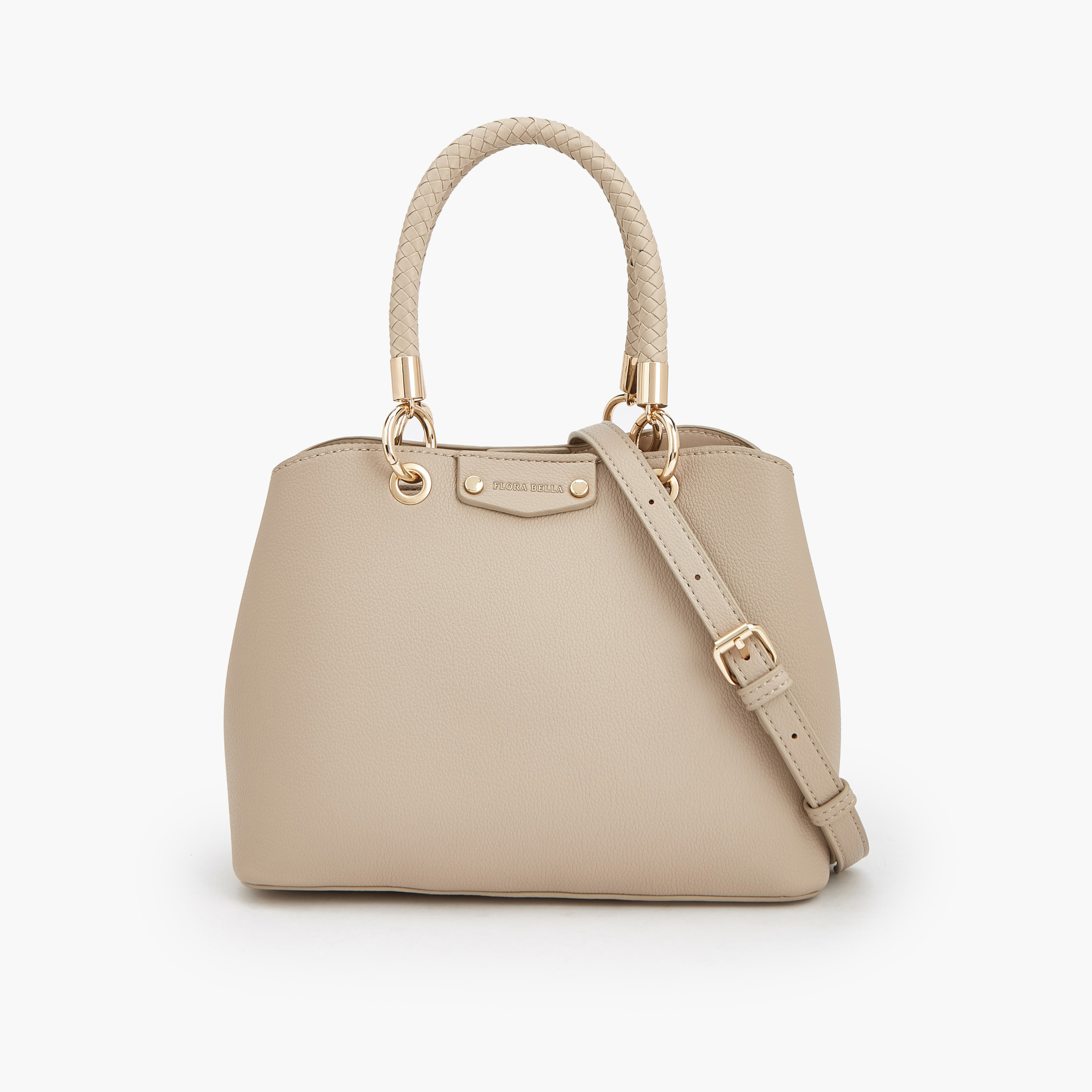 Flora Bella Textured Satchel Bag with Detachable Strap-women-bagsandwallets-handbags-image-1