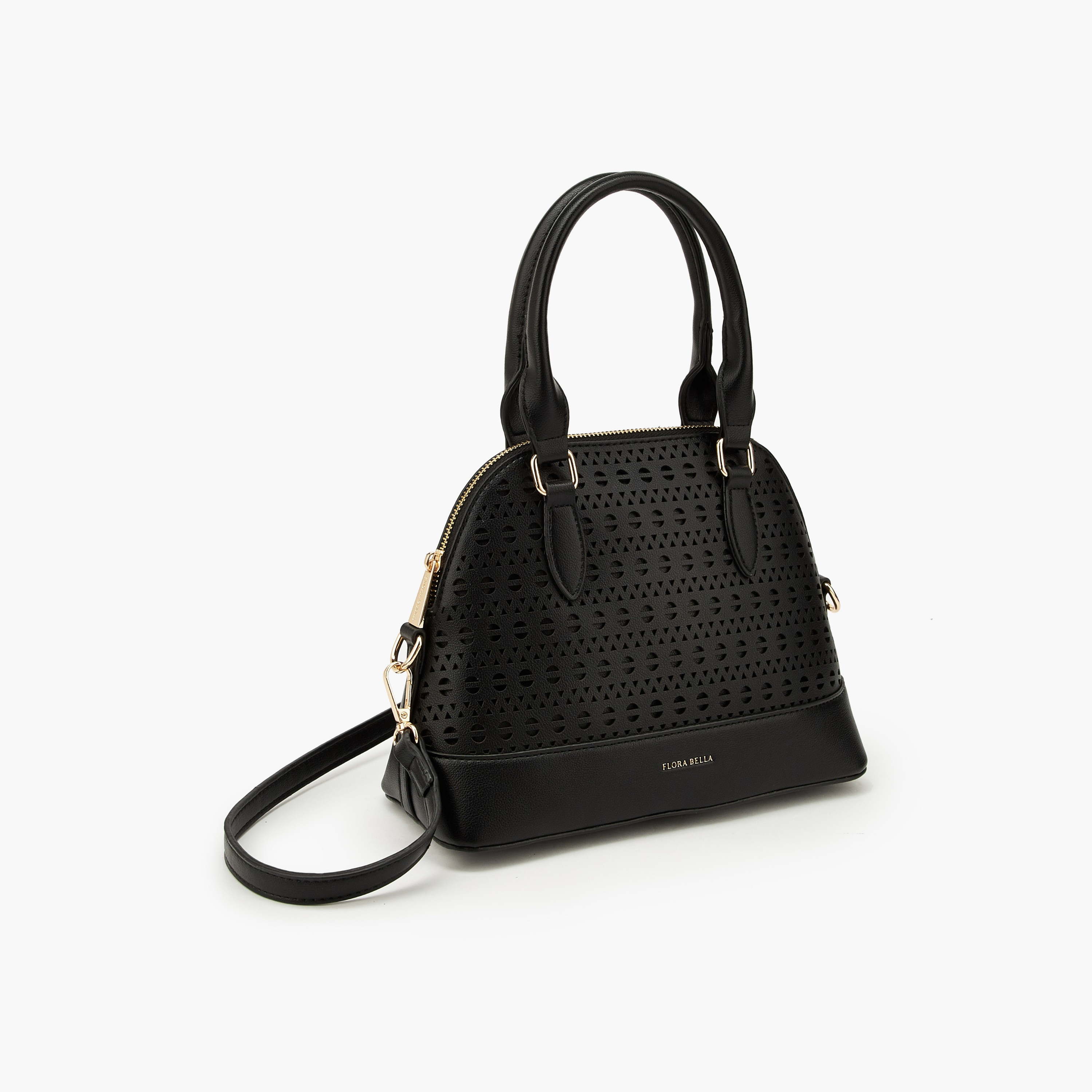 Flora Bella Laser Cut Satchel Bag with Detachable Strap-women-bagsandwallets-handbags-image-2