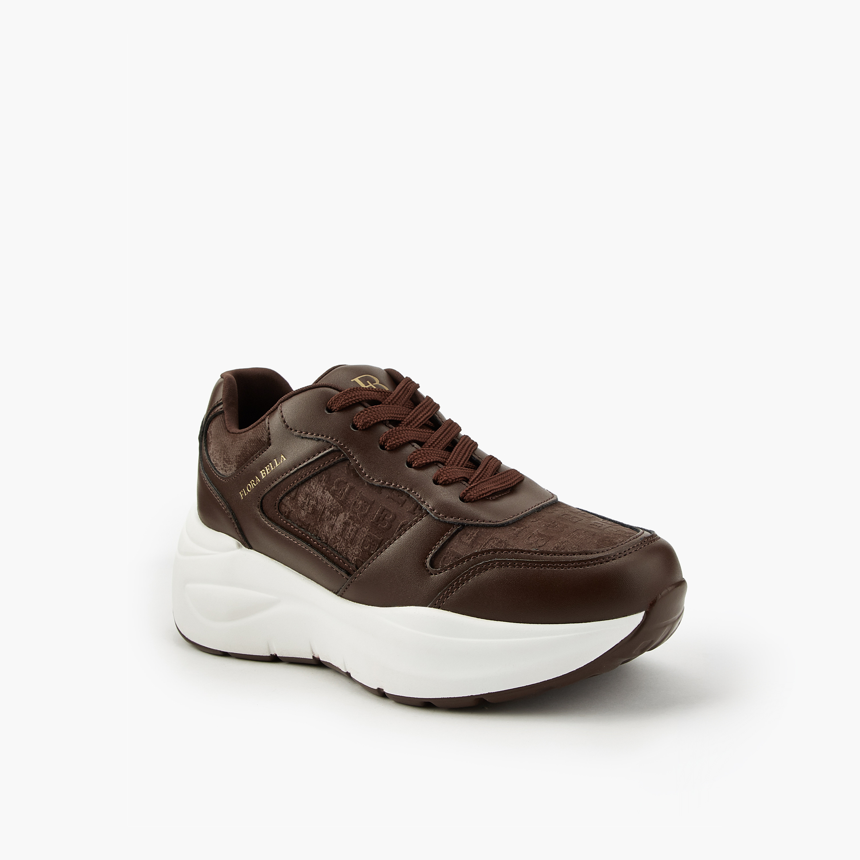 Flora Bella Panelled Sneakers with Lace-Up Closure-women-shoes-sneakers-image-3